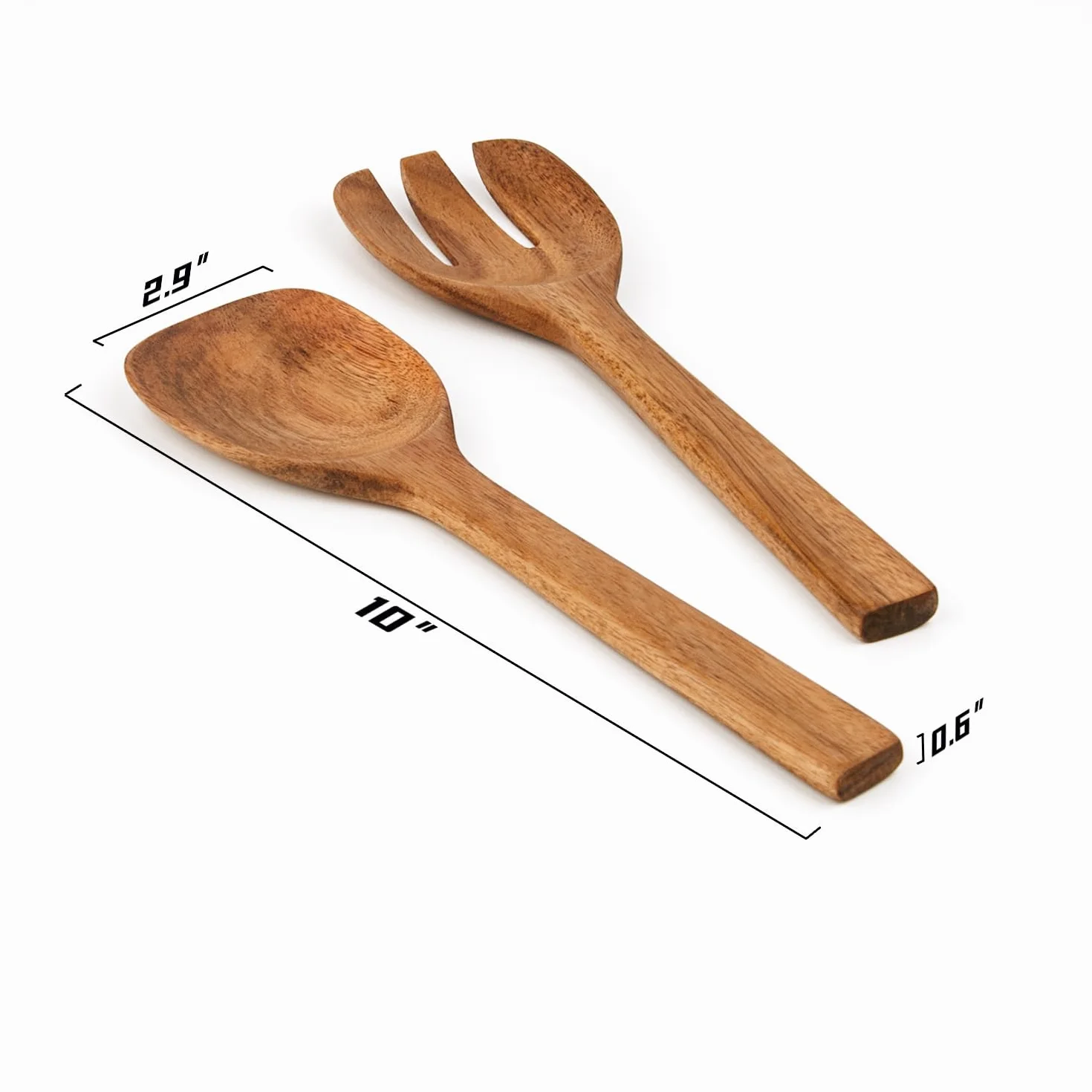 Naturoom Zestaw 2 szt. do serwowania sałatek z drewna akacjowego 25 cm