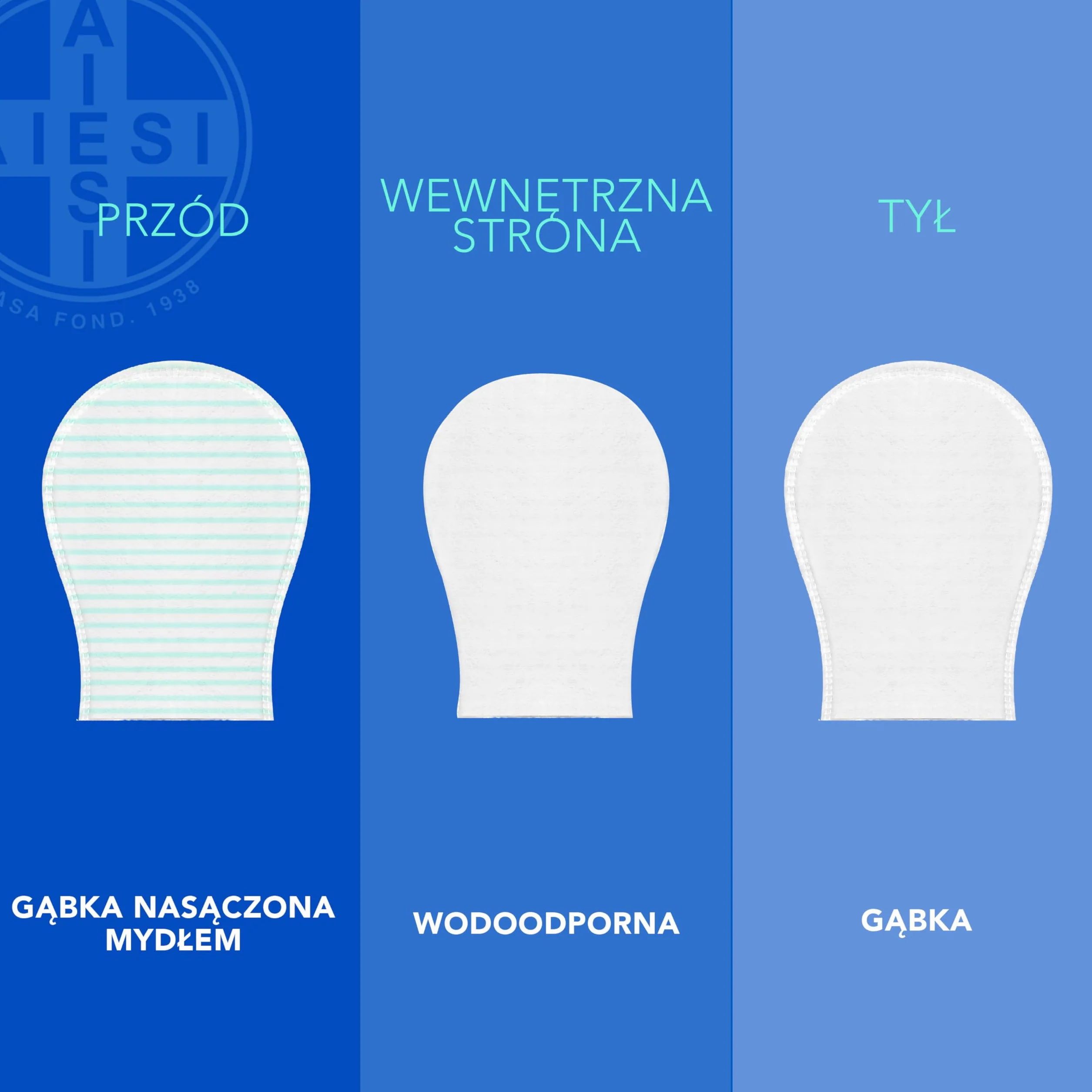 AIESI Jednorazowe Rękawice do Mycia z Mydłem, Wodoszczelne z Miękką Gąbką, Opakowanie 20 Sztuk