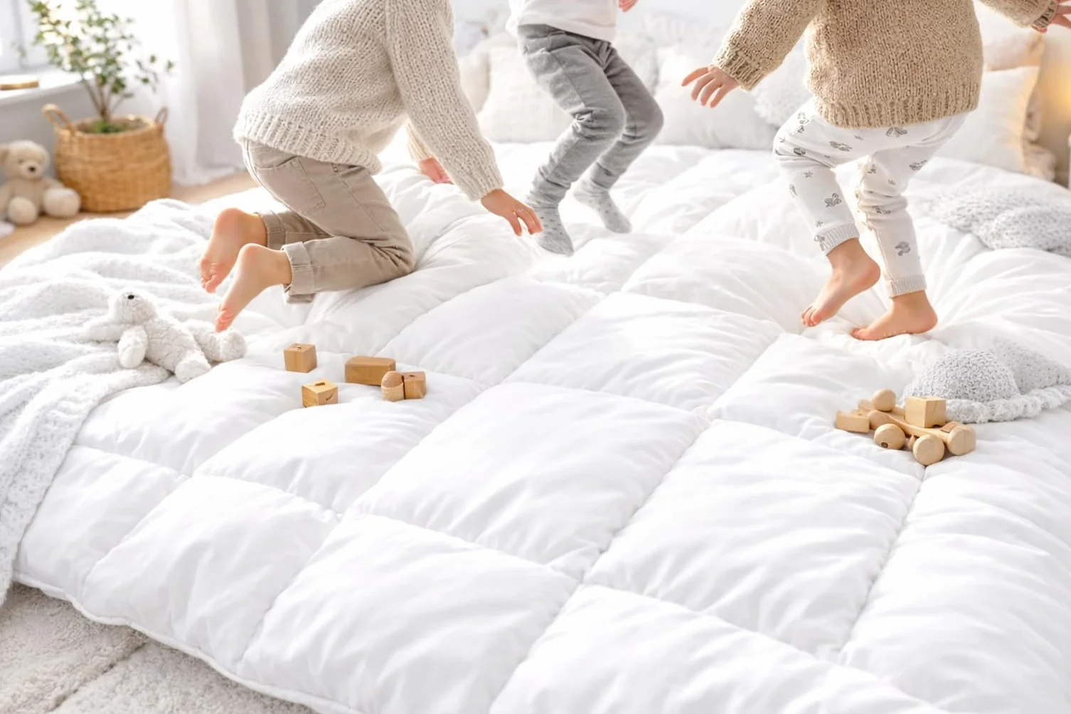 Kołdra wełniana z czystej wełny merino 10,5 tog 500 g/m² 140 x 200 cm pojedyncza