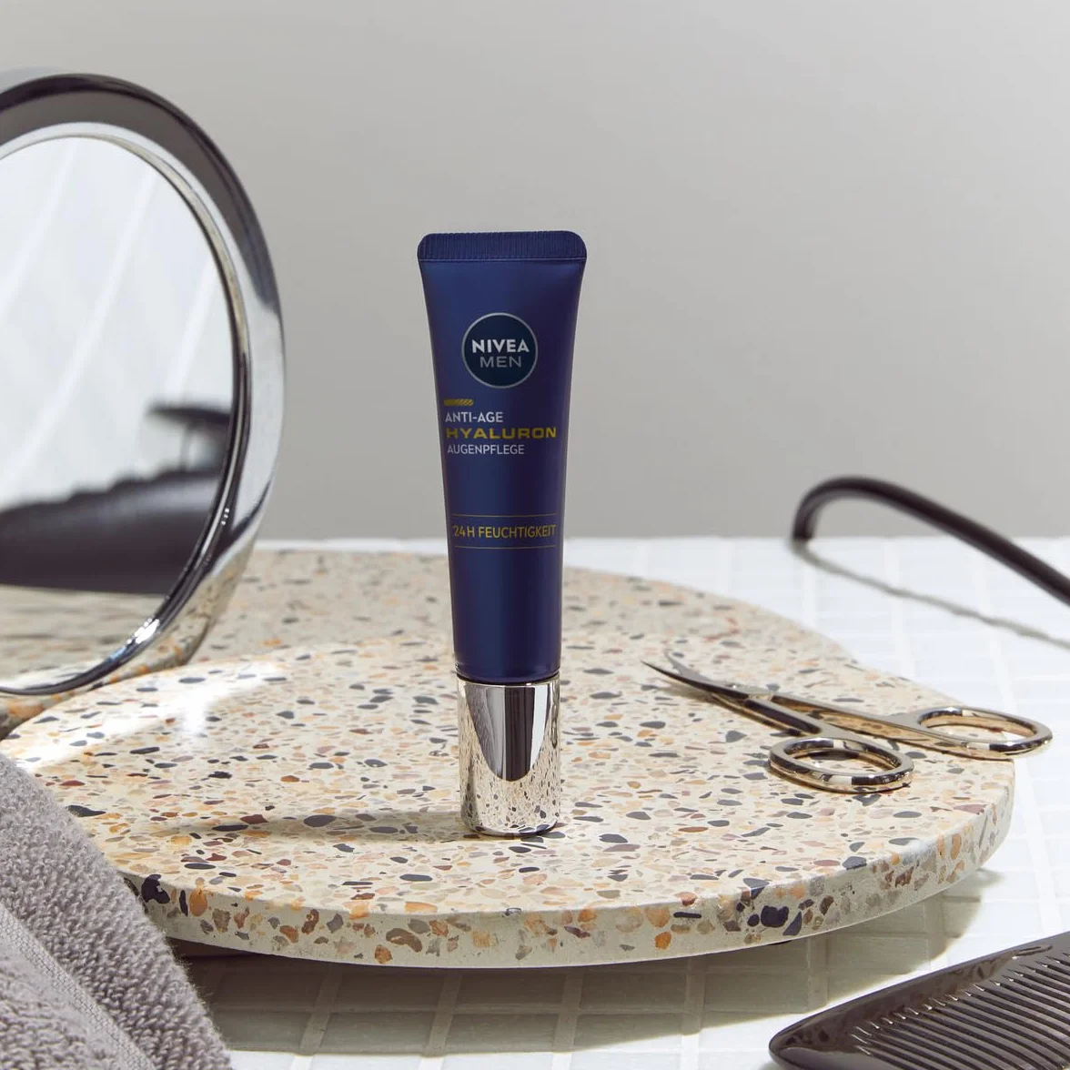 NIVEA MEN Hyaluron Przeciwzmarszczkowy krem nawilżający pod oczy dla mężczyzn z kwasem hialuronowym, 15 ml