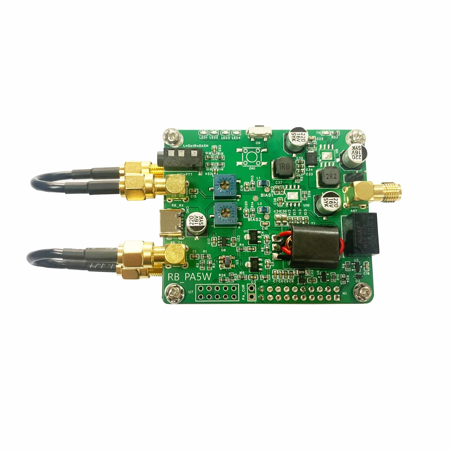 AURSINC Płyta przedwzmacniacza radiowego, dodatek do konwersji radia w małe radio QRP, wyjście 1,5 W do 3 W dla wzmacniacza mocy o wysokiej częstotliwości (10 W-100 W PA)