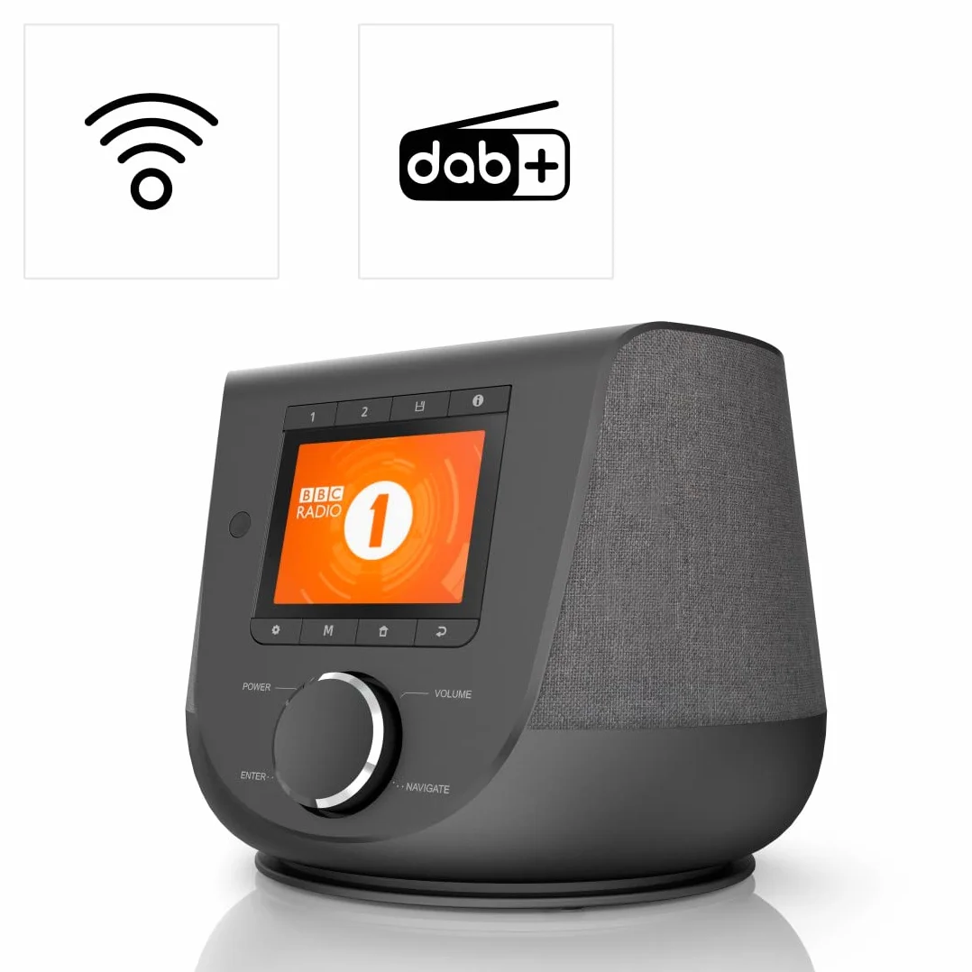 Hama Radio cyfrowe/internetowe DIR3200SBT do odbioru sygnałów audio za pośrednictwem FM, DAB/DAB+, radia internetowego (bluetooth, WLAN, 10W, stereo) czarne