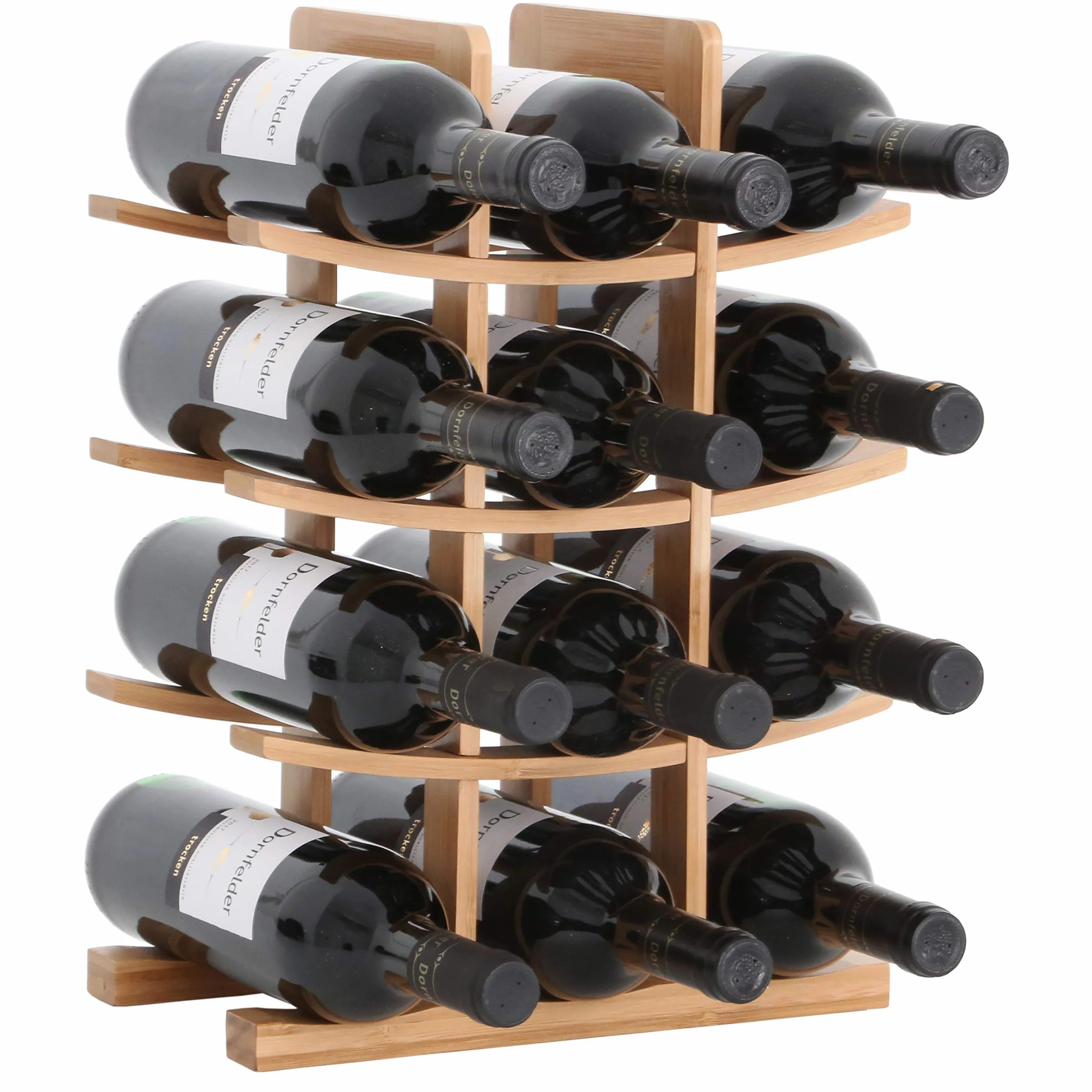 Gräfenstayn® Stojak na wino Porto Bambusowy 12 butelek 30x16x42 cm