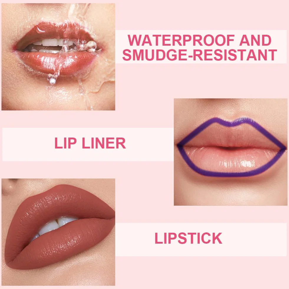 Peel Off Lip Stain Zestaw 5 Kolorów, Odciek do ust z matowym wykończeniem, długotrwały i wodoodporny, wysoce pigmentowany, błyszczyk do ust pozostanie na cały dzień
