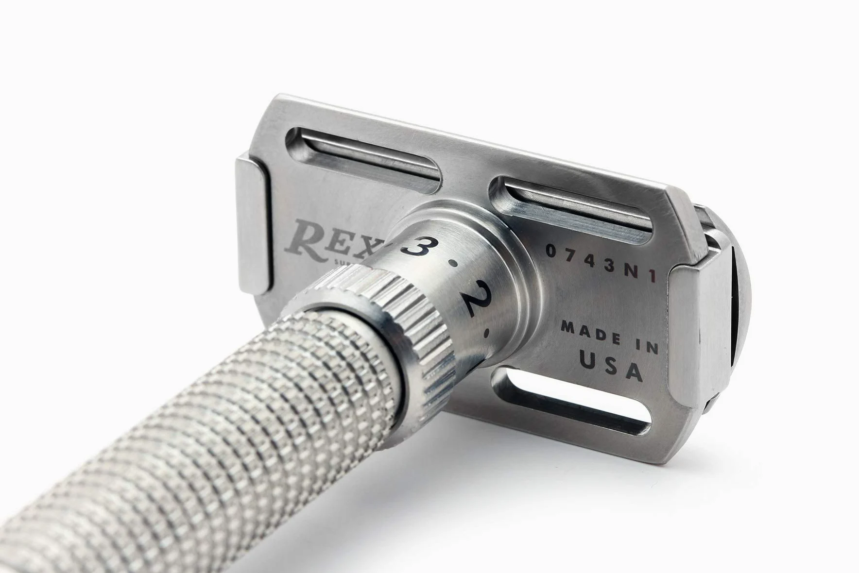 Rex Supply Company, Rex Ambassador 100% maszynka do golenia bezpieczna z regulacją z podwójną krawędzią ze stali nierdzewnej - ręcznie wykonana w USA