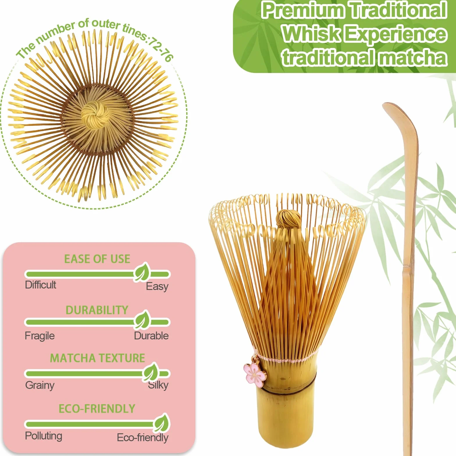 Zestaw matcha różowy 7-częściowy ceramiczny do herbaty z miotłą, miską, sitkiem