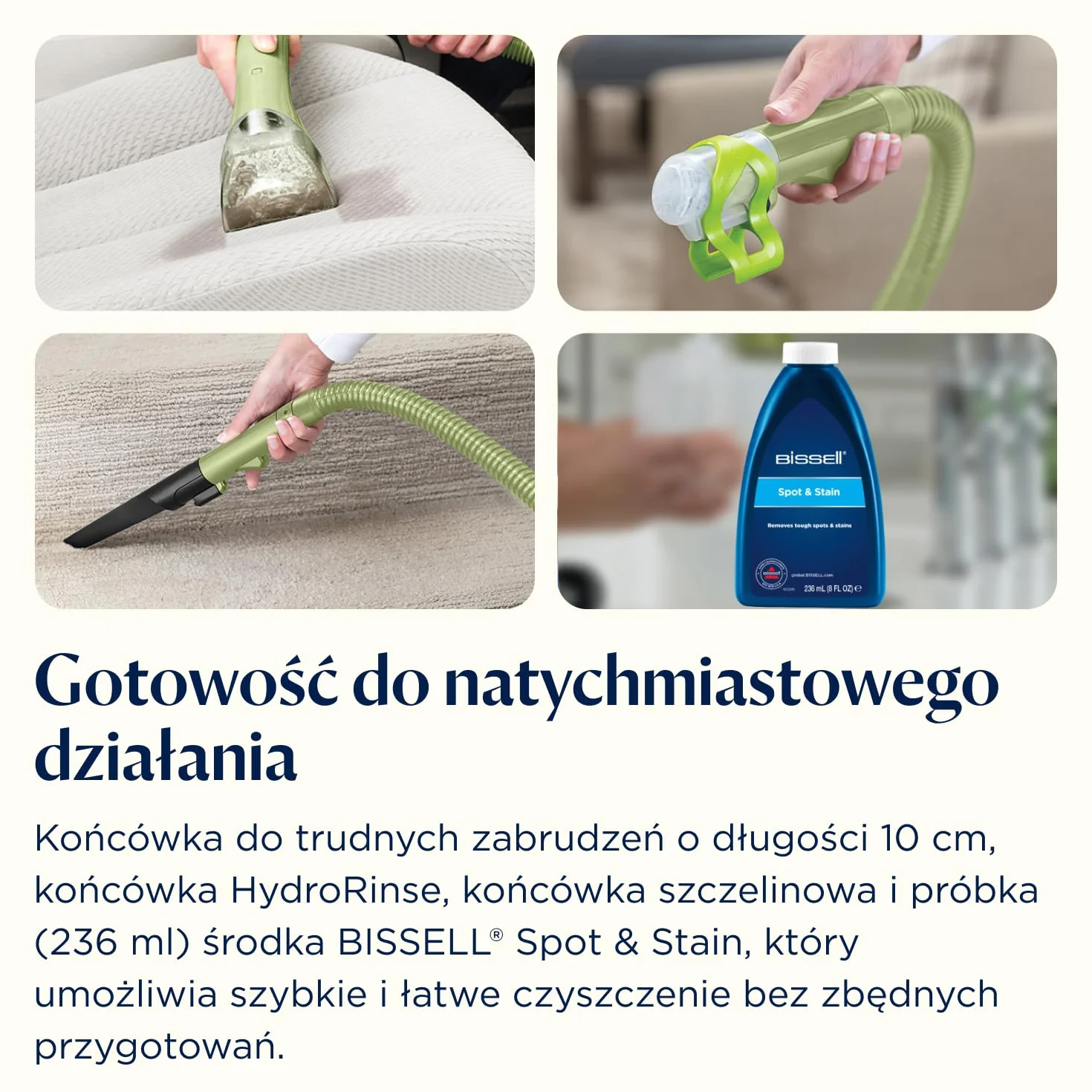 BISSELL Little Green Odkurzacz Piorący 340W 4098N do Tapicerki Dywanów Samochodów