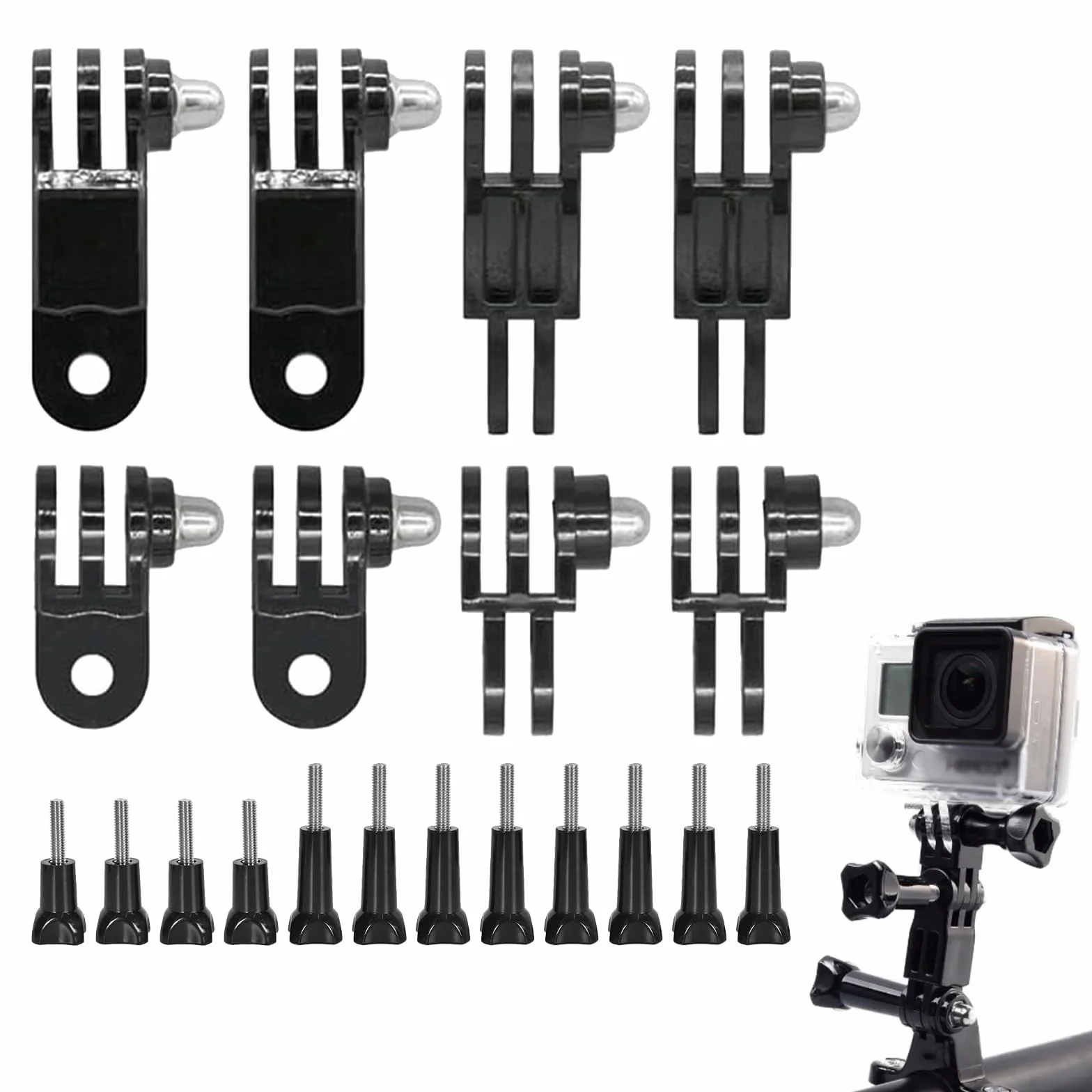 Kamera sportowa regulowane ramię obrotowe, ramię przedłużające do GoPro, adapter montażowy do GoPro, regulowane ramię przedłużające, adapter do montażu rowerowego do kamery Gopro