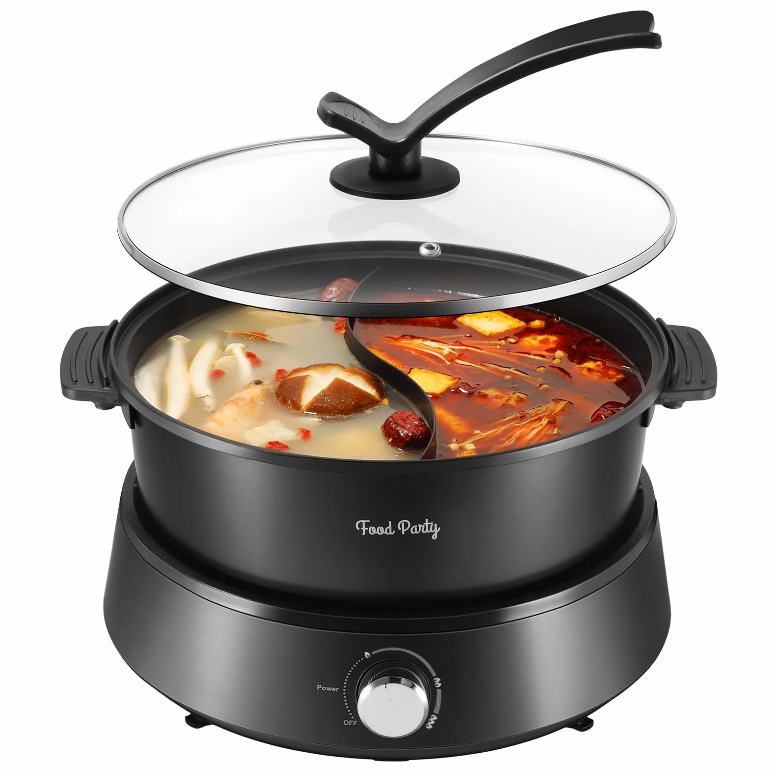 Elektryczny garnek do hot pot 4 l 1350 W 220 V dzielony dwustronny