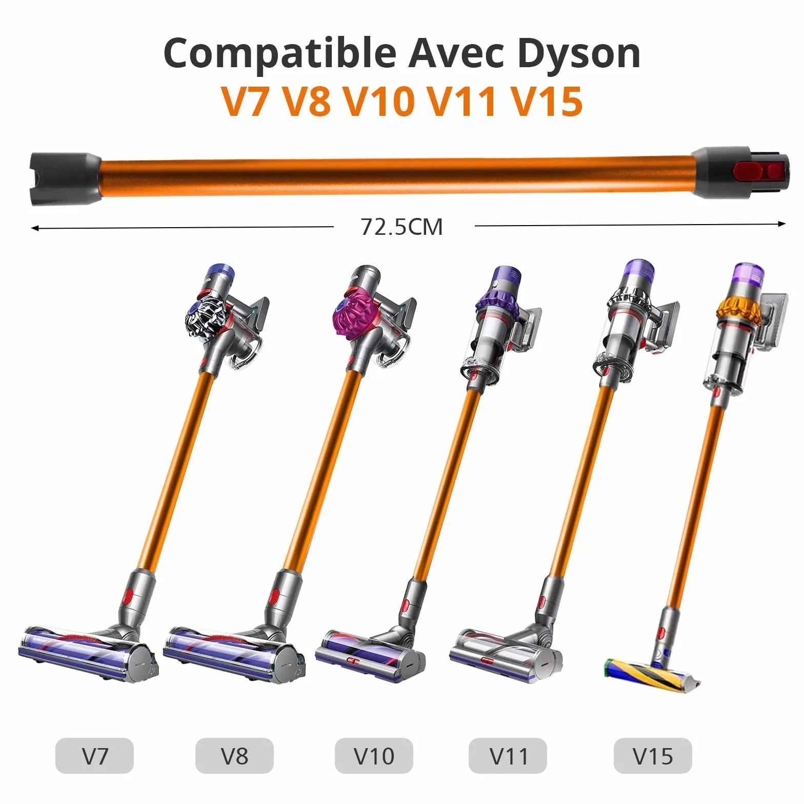 Rura Przedłużająca Sztywna Teleskopowa Kompatybilna z Dyson V7, V8, V10, V11, V15