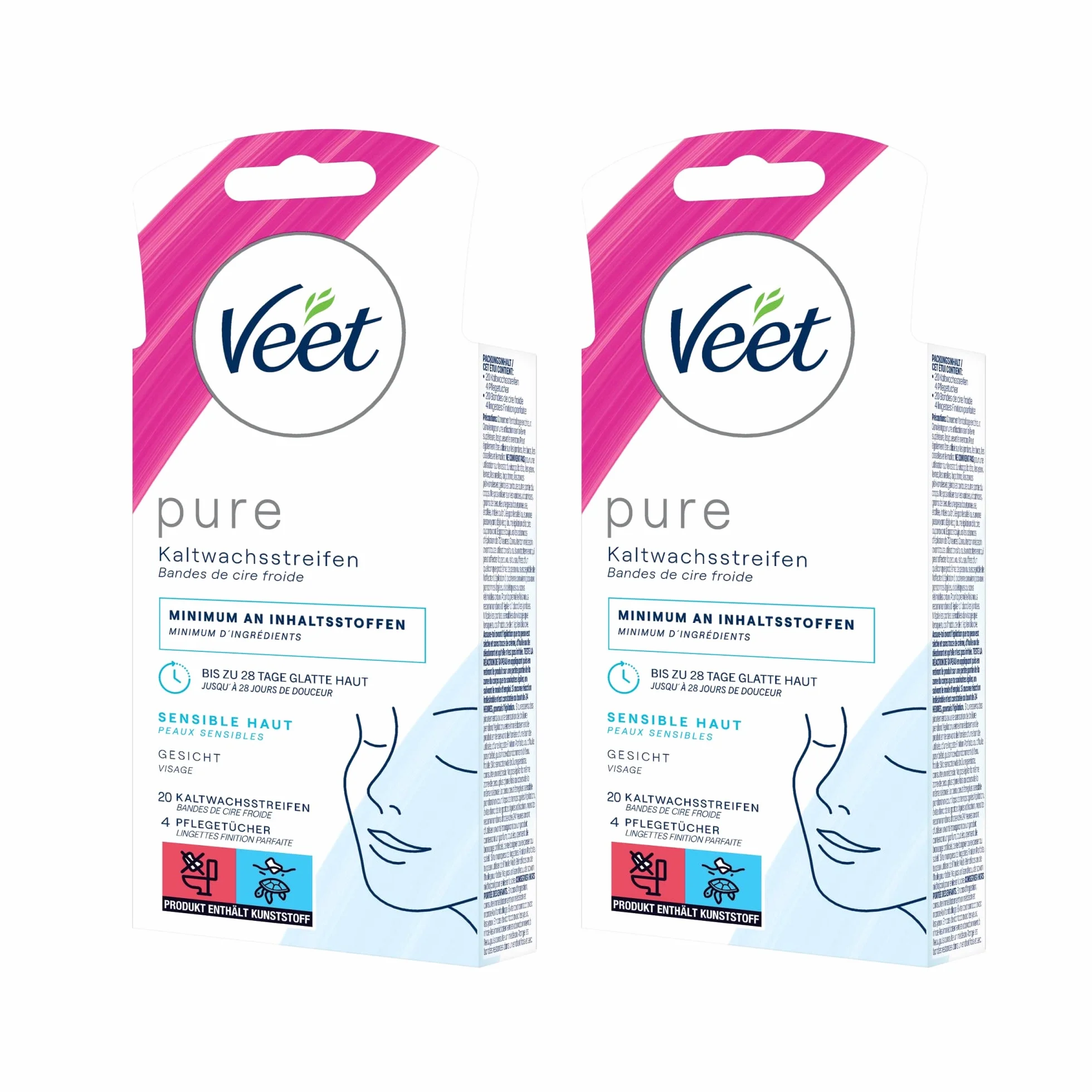 Veet Paski z zimnego wosku do twarzy DUO Sensible Haut