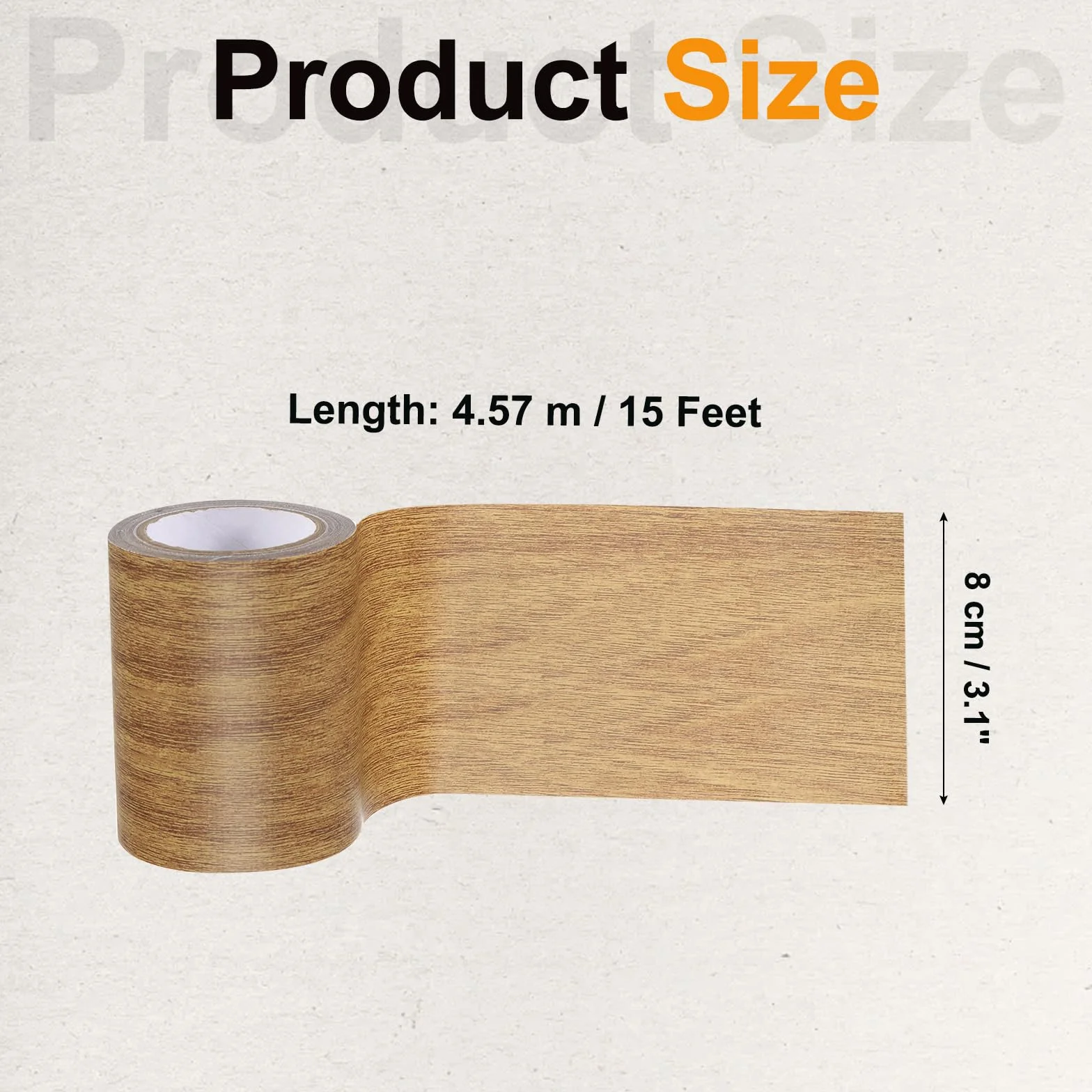 PATIKIL Folia samoprzylepna o wyglądzie drewna 8 cm x 4,57 m brązowy dąb
