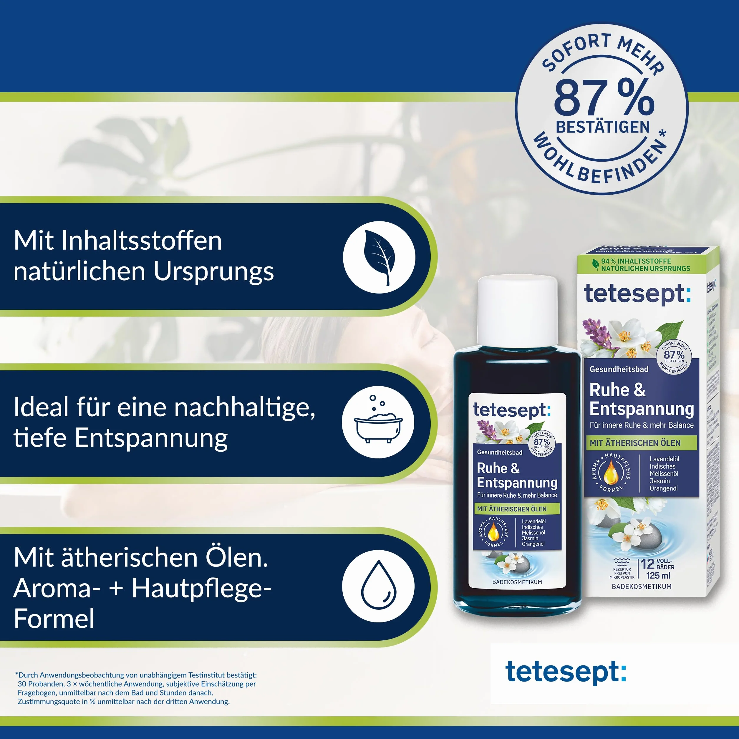 tetesept Spokojna kąpiel z olejkami eterycznymi dodatek do kąpieli 1 x