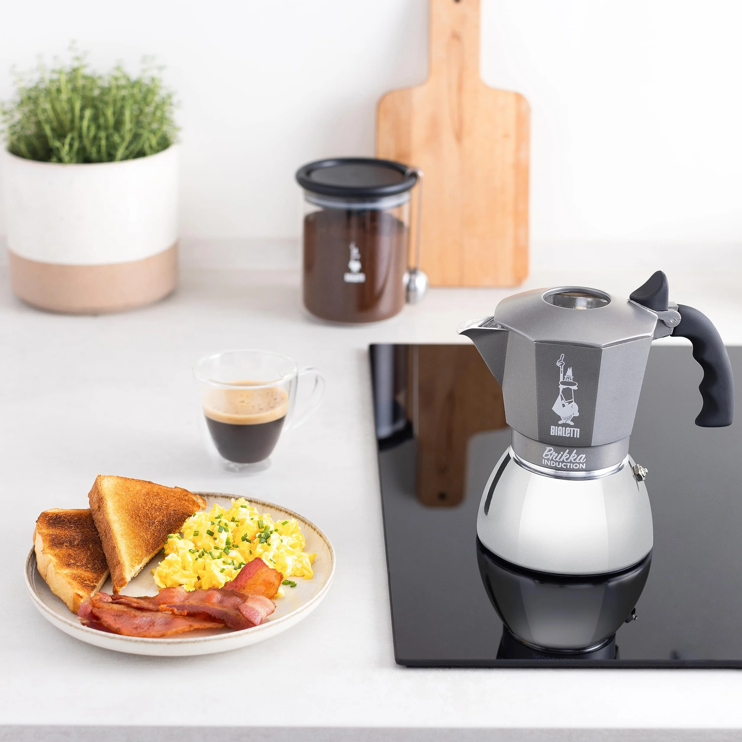 Bialetti Brikka Induction 4 filiżanki 160 ml ekspres do kawy indukcyjny podwójny aromat