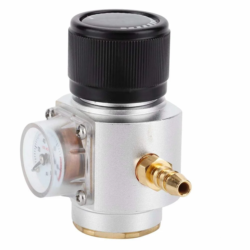 Regulator gazu CO2 Mini T21 4 wskaźnik ciśnienia 0-90 PSI