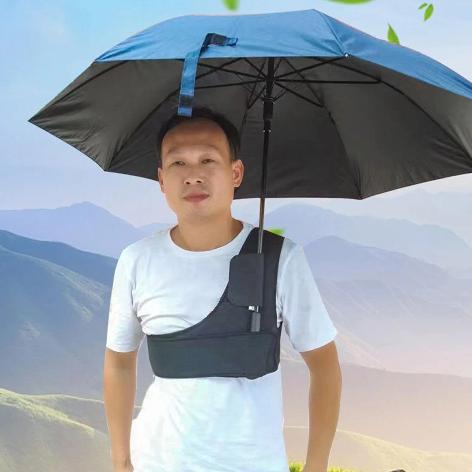Uchwyt na parasol bez użycia rąk, poręczny pasek podtrzymujący parasol przeciwsłoneczny