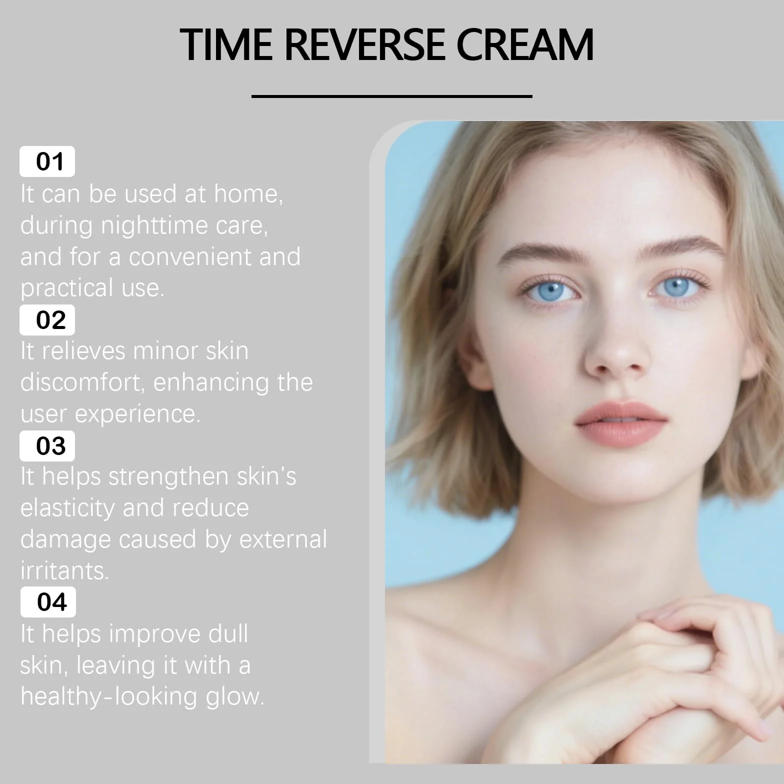 Time Reverse Cream - Zaawansowany, szybko wchłaniający się i odżywczy krem do twarzy, z retinolem, przeciwzmarszczkowy i wzbogacony o centella asiatica. Nawilża i ujędrnia skórę. Przeciwstarzeniowa