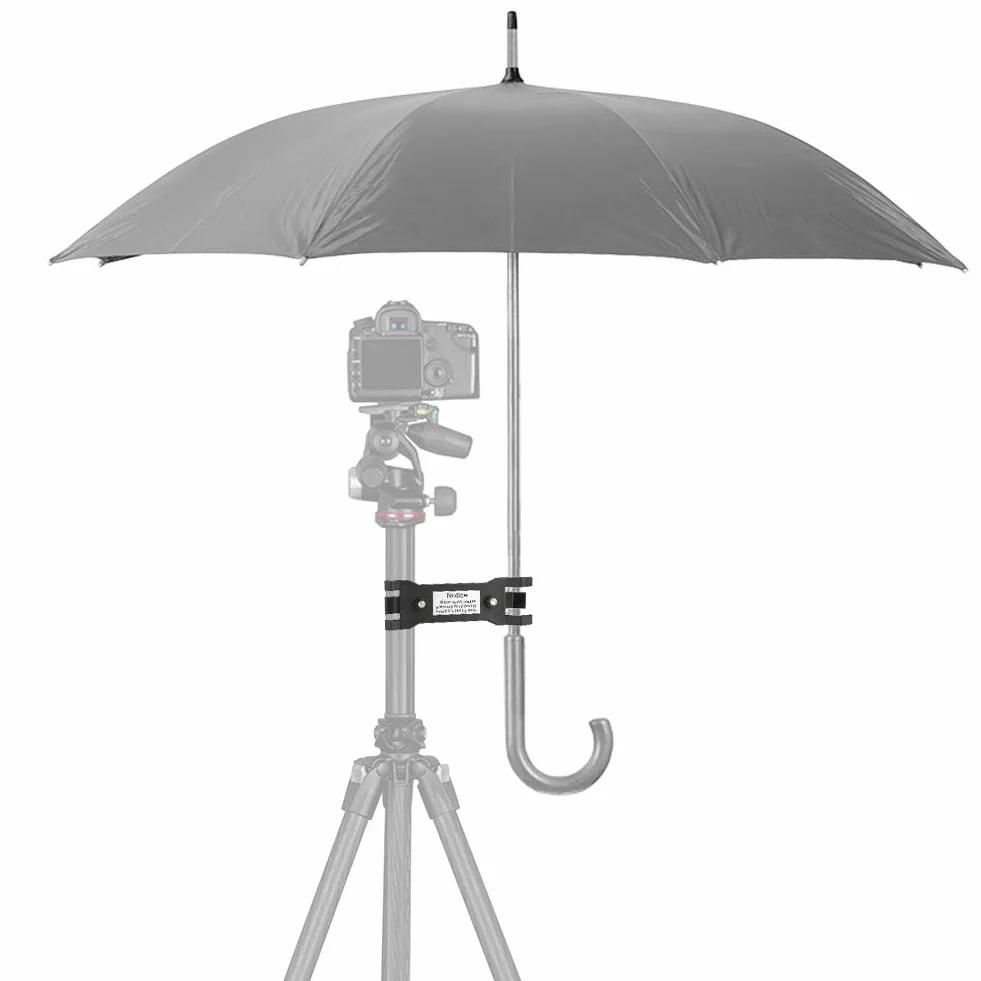 Focket Zacisk do parasola na statyw, aparat zewnętrzny, stojak na parasol, akcesoria fotograficzne dla miłośników fotografii (czarny)