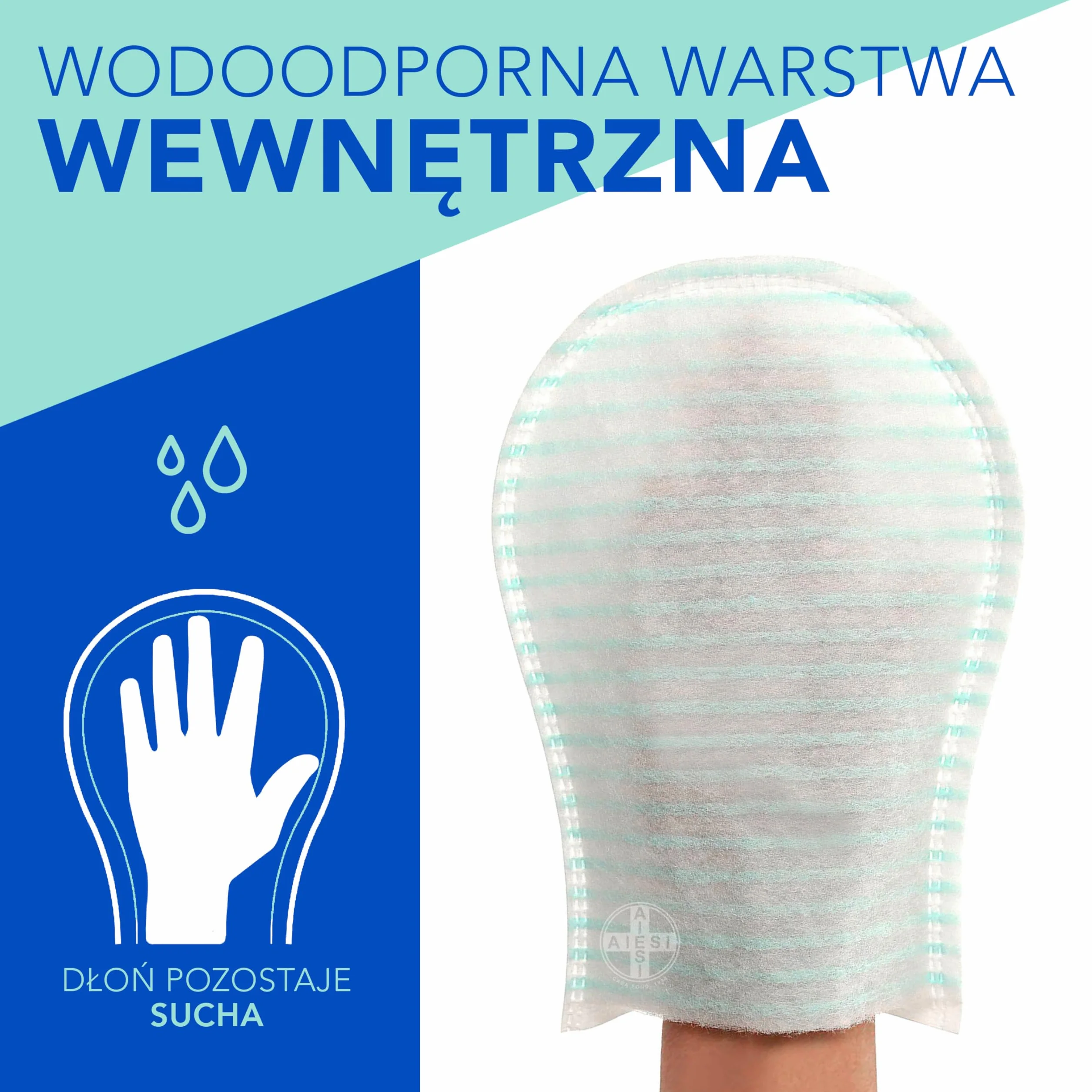 AIESI Jednorazowe Rękawice do Mycia z Mydłem, Wodoszczelne z Miękką Gąbką, Opakowanie 20 Sztuk