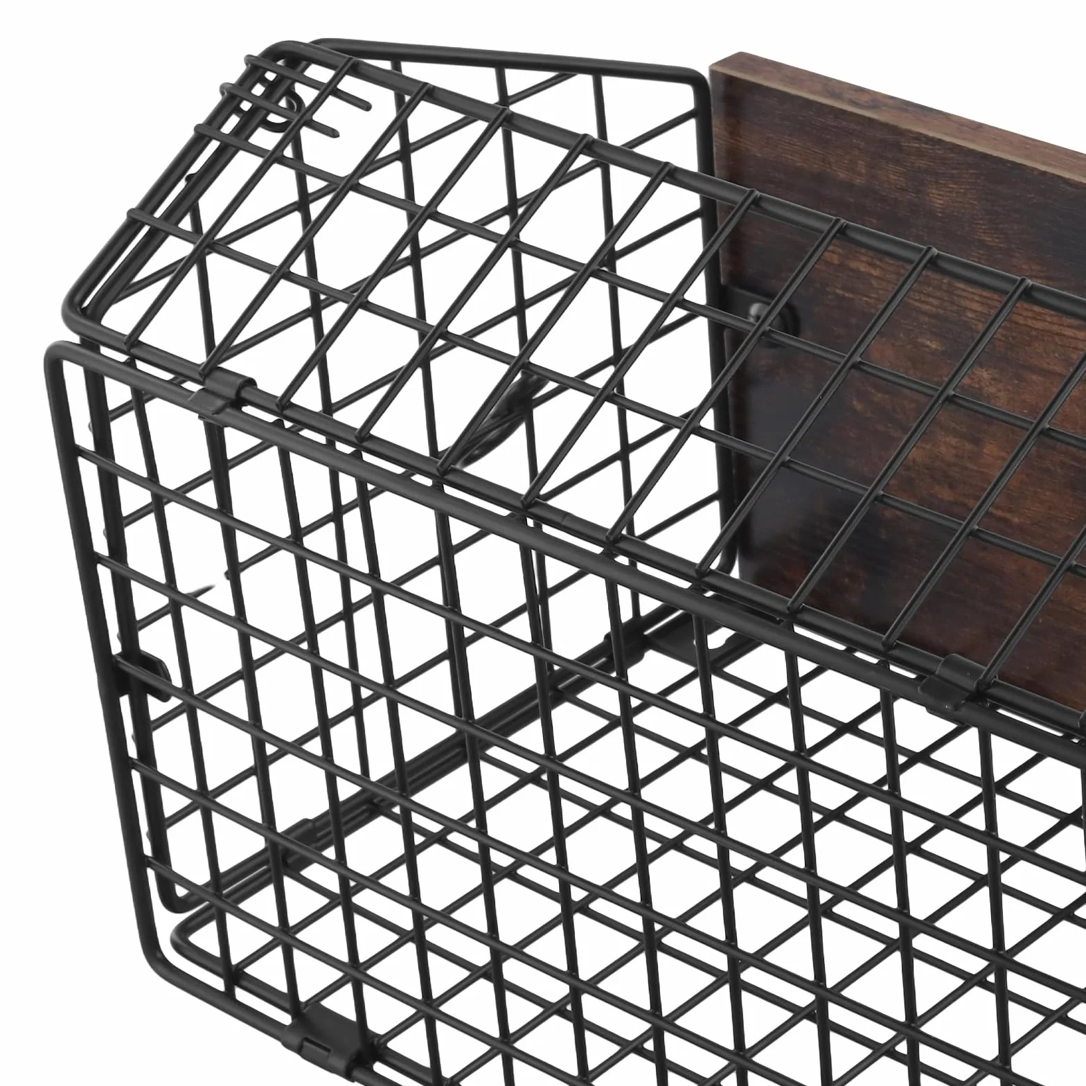Wiszący koszyk na owoce metalowy 30x15,5x21,6 cm czarny