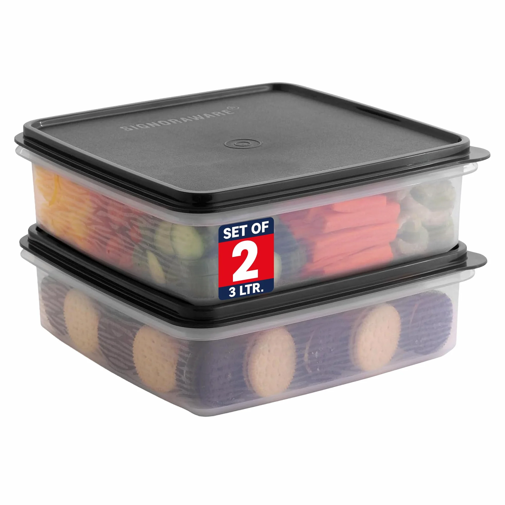 Plastikowe pojemniki do przechowywania 3 l szczelne hermetyczne bez BPA
