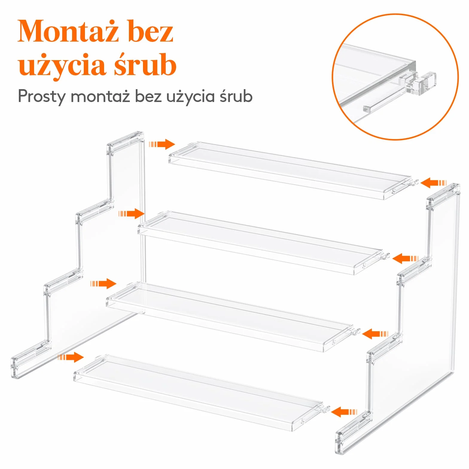 Lifewit 2 sztuki 30,5 cm akrylowy wyświetlacz do bufetów