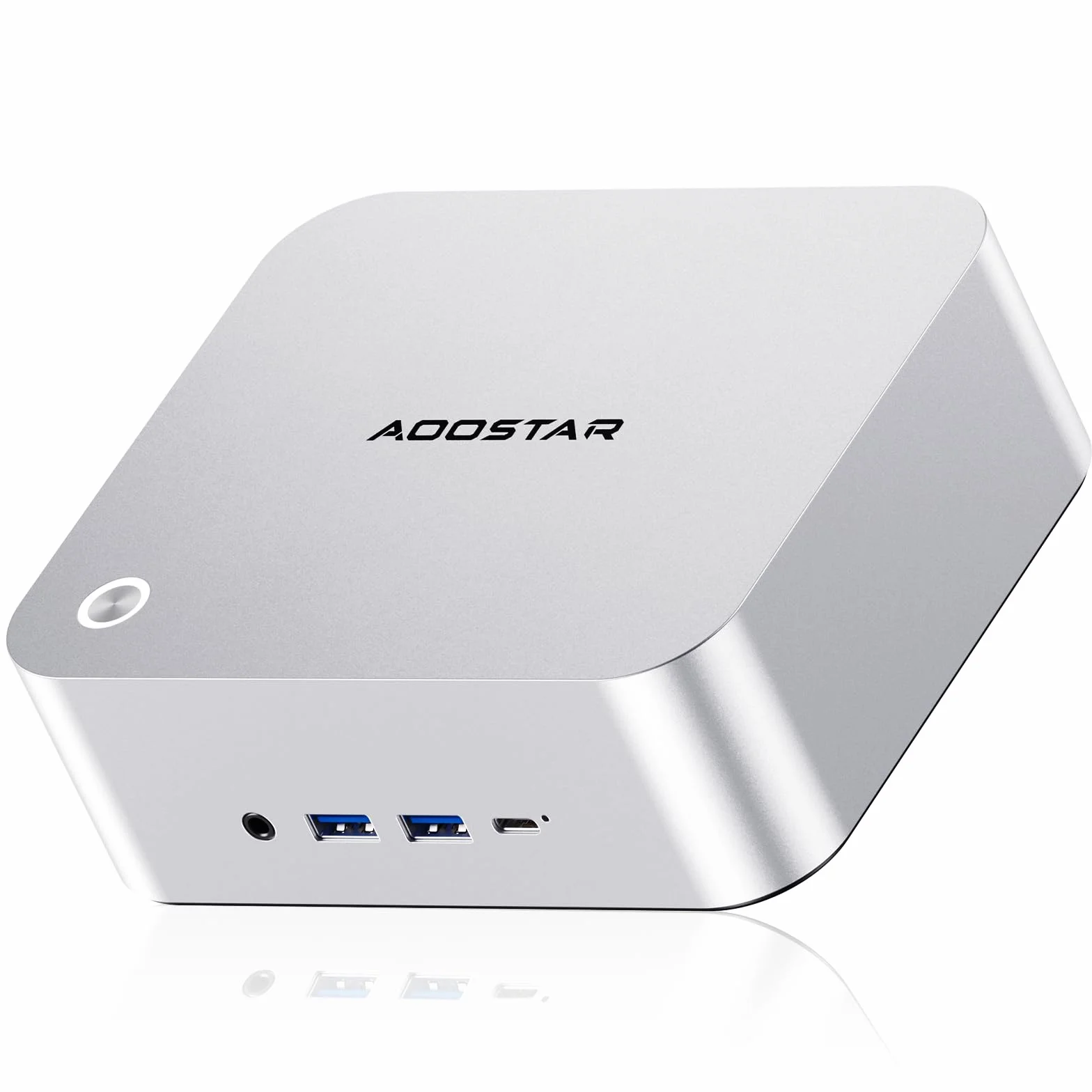 AOOSTAR MACO Mini PC Ryzen 7 PRO 8845HS(do 5,1GHz) mini komputer stacjonarny Barebone bez pamięci RAM bez M.2 SSD, Micro Gaming PC OCuLink/2xUSB4/2x2,5G LAN/4K Quad-Display/odblokowywanie linii