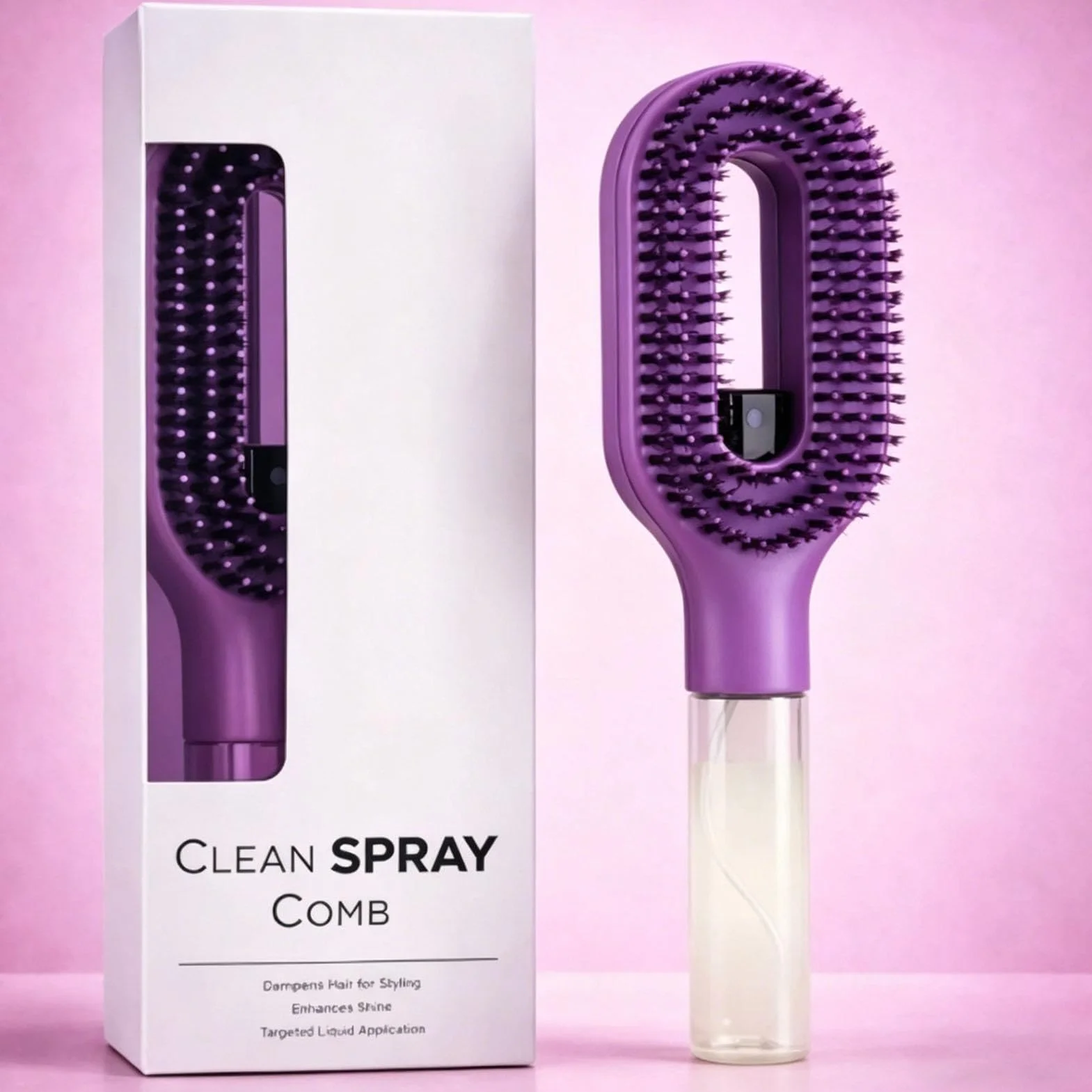 Narzędzie do strzyżenia włosów w sprayu Comb, szczotka do destylacji włosów, zapobiegająca Frizz z systemem wody, urządzenie do pielęgnacji włosów Quick Refresh, przenośne akcesoria do przerabiania