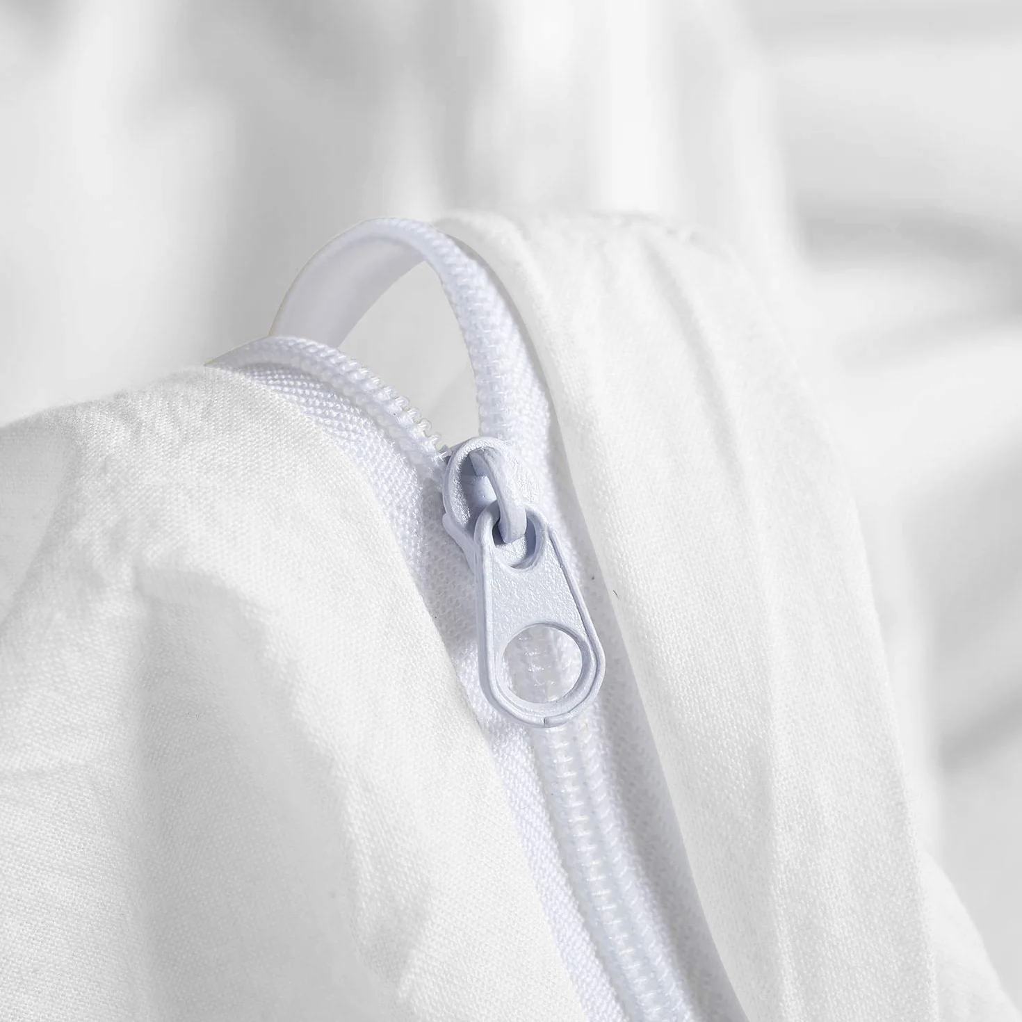 TEXAS LINEN CO. 100% Egyptian Cotton Duvet Cover Queen Size 600 Thread Count 3 PC Extra Long Staple Soft Breathable White