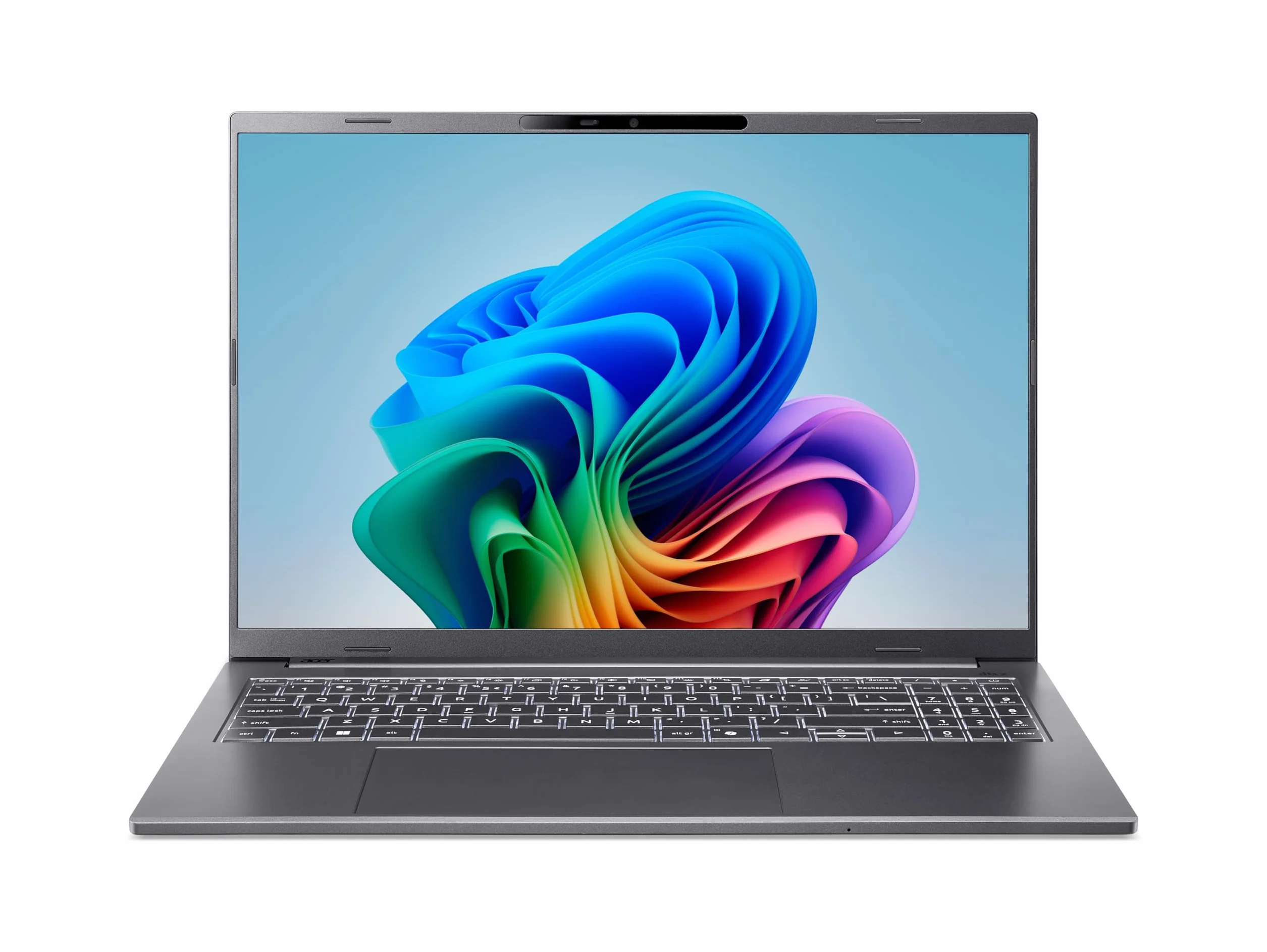 Acer Aspire 16 AI (A16-11M-X1CW) AI laptop, Copilot+ PC, wyświetlacz 16" WUXGA IPS 120 Hz, Qualcomm Snapdragon X X1-26-100, 16 GB RAM, 512 GB SSD, Qualcomm Adreno GPU, Windows 11, układ QWERTZ