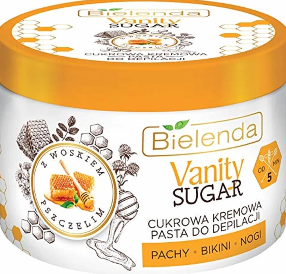 VANITY SUGAR Cukrowa kremowa pasta do depilacji z woskiem pszczelim, 100g
