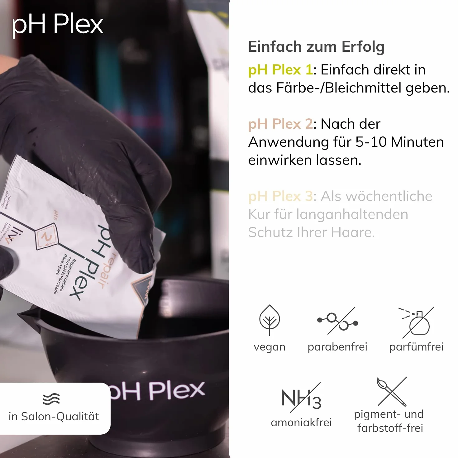 pH Plex 1 & 2 – ochrona i naprawa Traveling Styling Kit | chroni włosy podczas farbowania/wybielania | naprawia uszkodzone włosy | nadaje się do wszystkich rodzajów włosów