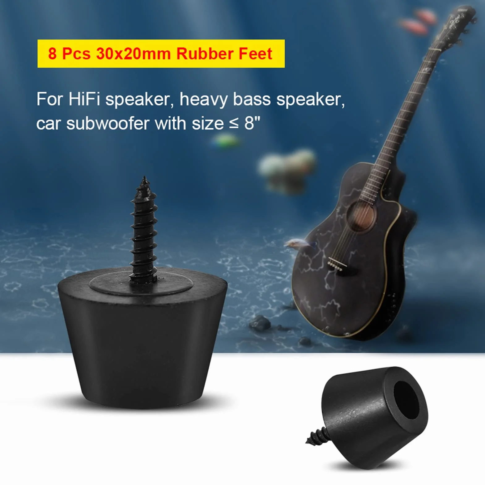 Nóżki Wzmacniacza Głośnik Marshalla Nóżki Gumowe Czarne 4 Pary 30X20Mm Gumowe Nóżki Podstawa Antywibracyjna Stojak na Głośnik Wzmacniacz Gitarowy W Śruby
