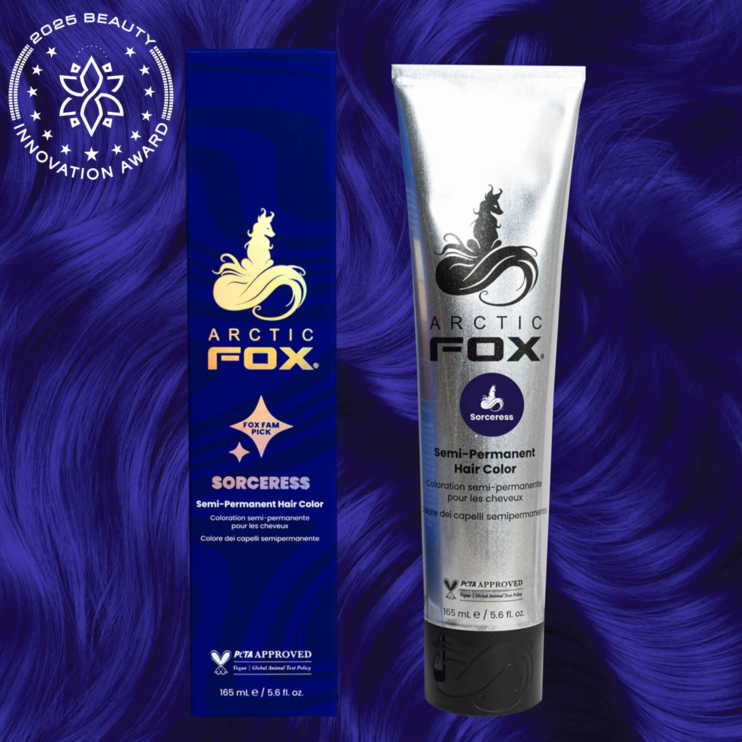 Arctic Fox Farba do włosów, 100% wegańska i nietestowana na zwierzętach, półtrwała, 165 ml