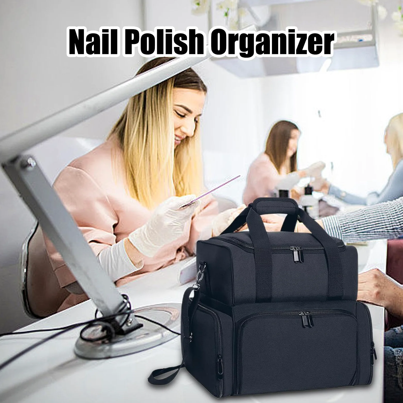 Organizer na lakier do paznokci, torba na kosmetyki do paznokci | podróżna walizka na lakier do paznokci, damska torba na akcesoria do paznokci, organizer na narzędzia do paznokci, organizer