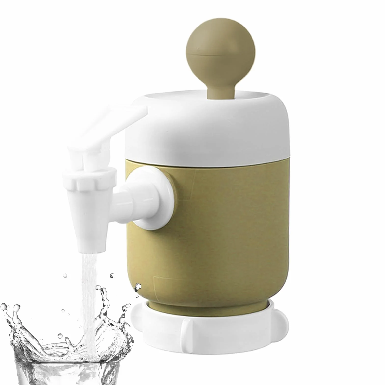 Drinking Water Pump Manual Hand Pressure Dispenser 2.64x6.50in Portable Water Spout Fits 2-6 Gallon Jug Bottles