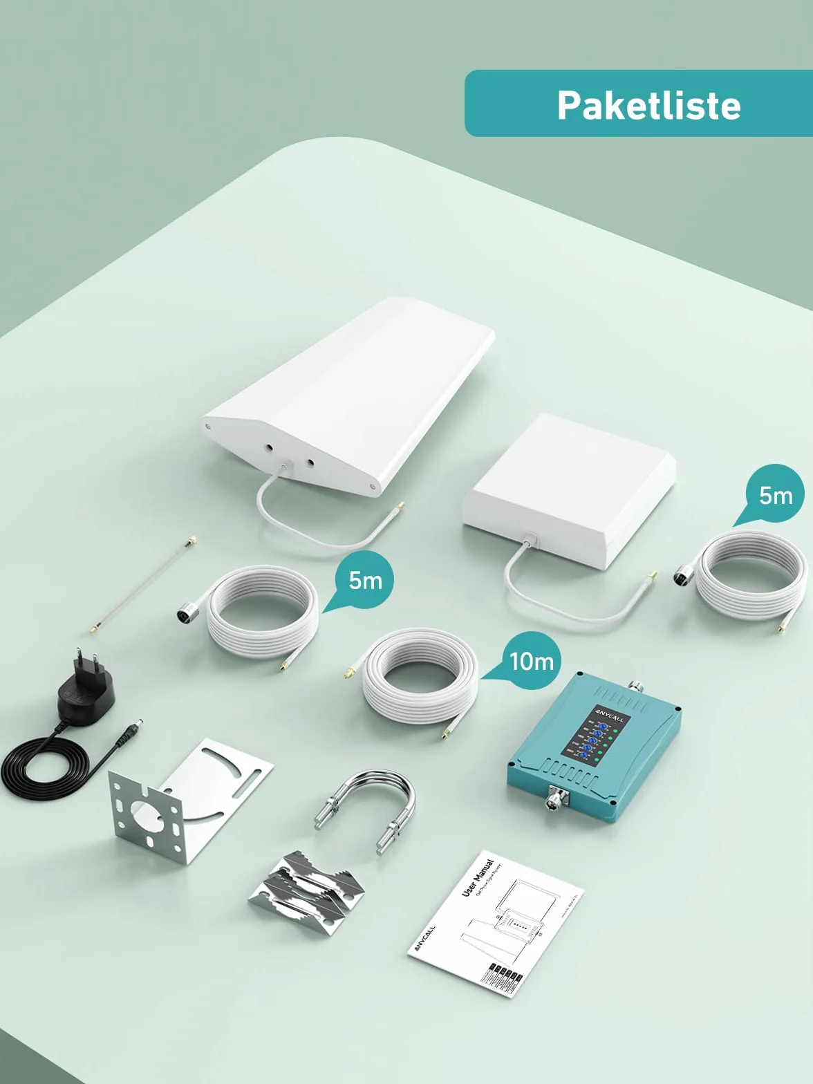 Wzmacniacz SygnałU Telefon KomóRkowy Lte Repeater Dla Aero2 Orange Play T-Mobile 4G ​​3G GSM Booster Band 1/3/7/8/20 Wzmacniacz KomóRkowy PołąCzenia GłOsowe I Dane - Do Domu I Biura