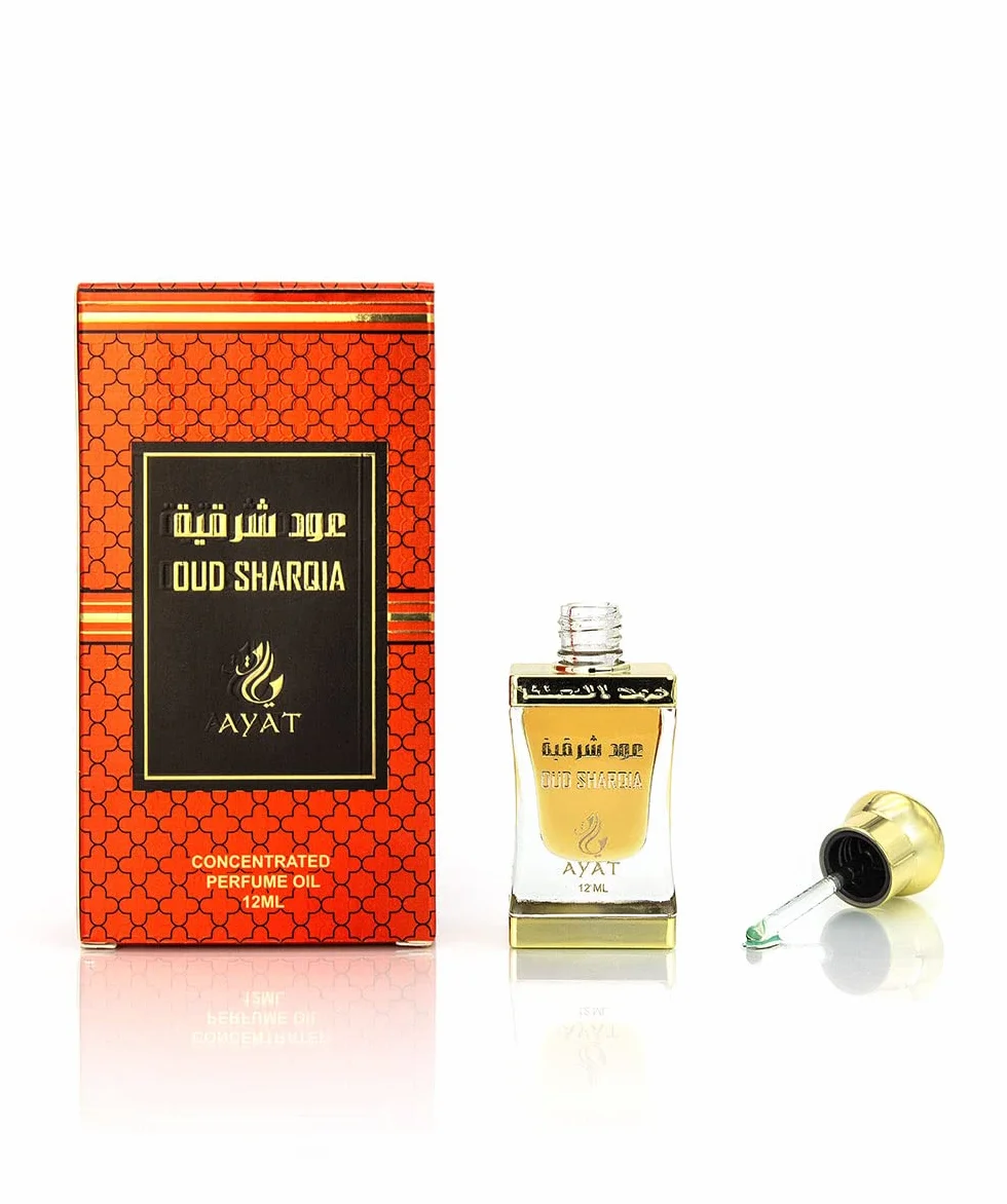 Ayat Perfumes - olejek zapachowy 12 ml Dubaju, bezalkoholowy musk Halal dla mężczyzn i kobiet, ekstrakt z perfum/attar zapewniający długotrwały zapach, arabski zapach wyprodukowany w Dubaju (Oud