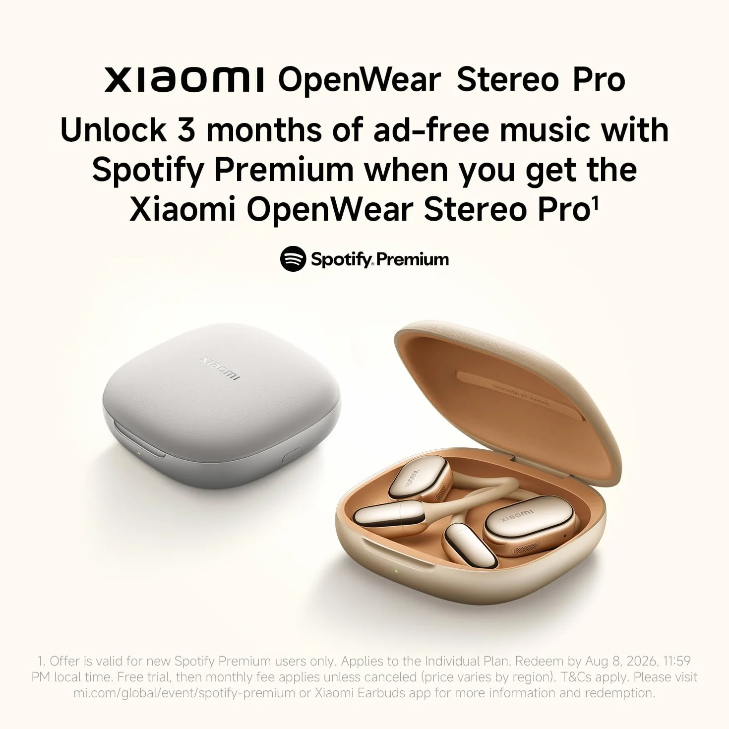 XIAOMI OpenWear Stereo Pro, słuchawki z otwartymi uszami, nauszne słuchawki Bluetooth, wygodne i stabilne noszenie, żywotność baterii 45 godzin, wodoszczelność IP54, wiele sterowników, Hi-Res Audio