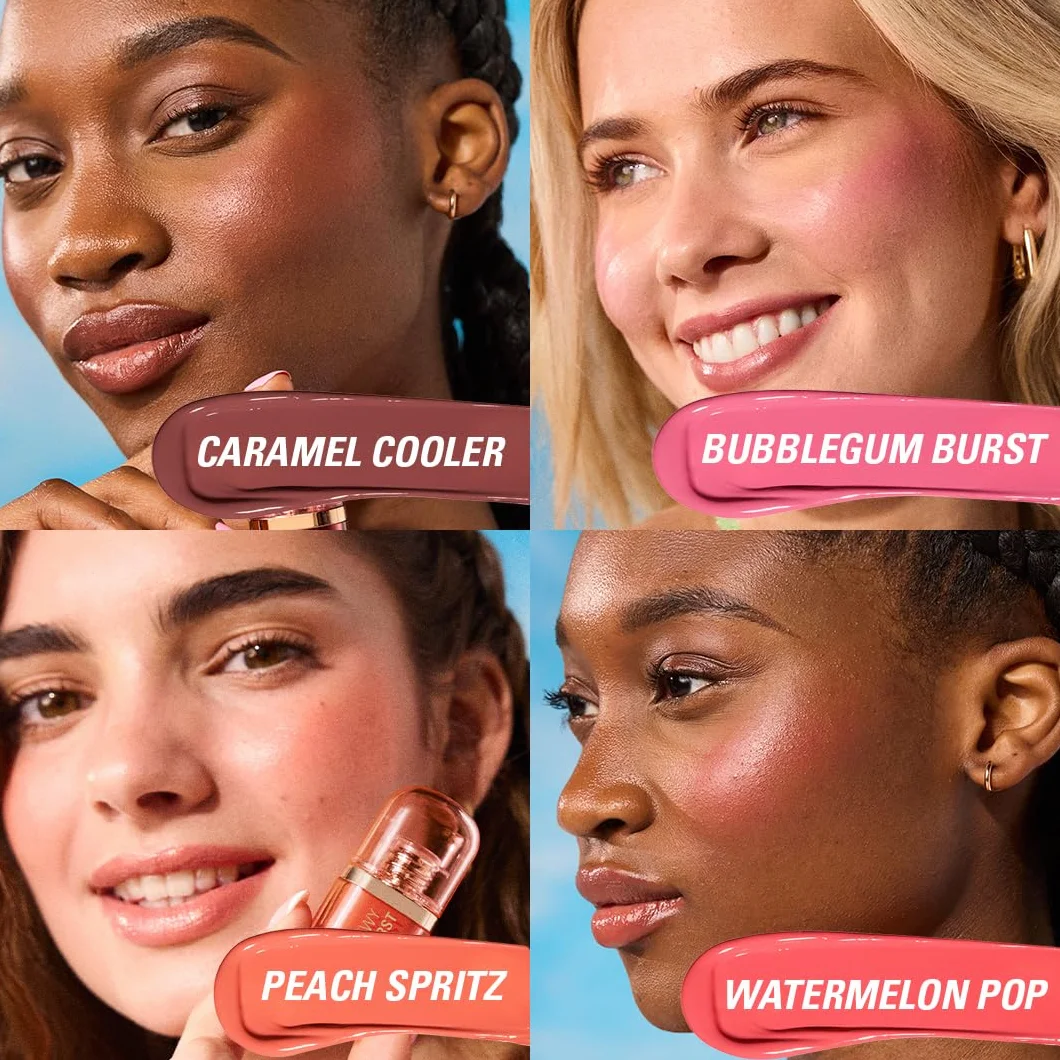 Revolution Superdewy Liquid Blush Burst odstraszacz do kąpieli serum peptyd kwas hialuronowy wegański odwodniony Caramel Cooler Bronze 4,2 ml