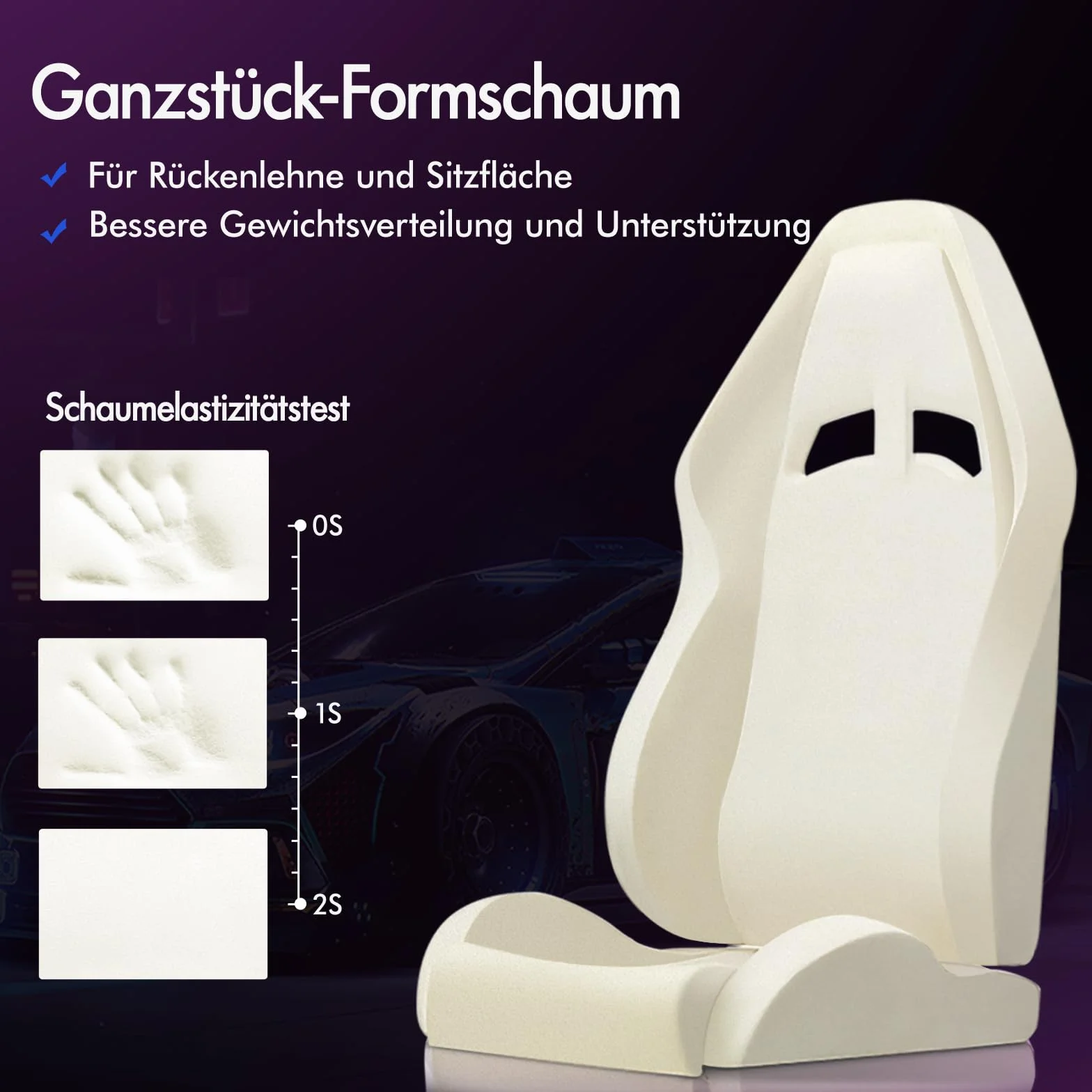 Fotel do masażu dla graczy ALFORDSON, fotel wyścigowy z zagłówkiem, ergonomiczny fotel biurowy, fotel rozkładany, składany podnóżek, oddychająca skóra PU, regulowana wysokość, nośność 180 kg, czarny