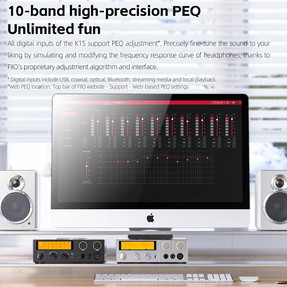 FiiO K15 Desktop DAC i wzmacniacz słuchawkowy (czarny)