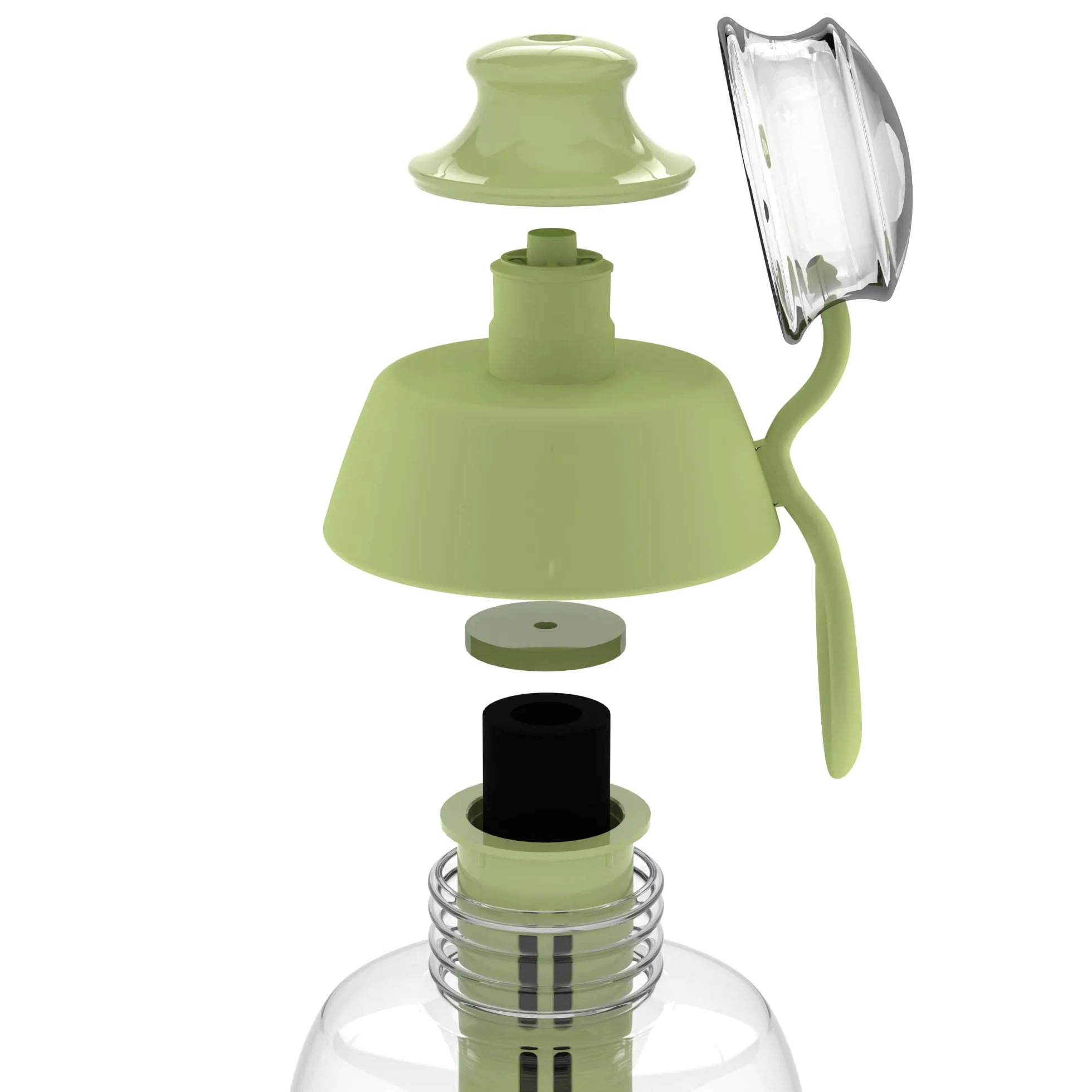 DAFI Butelka filtrująca Soft 300 ml Pistacjowa - Wymienny filtr węglowy - Bez BPA, Usuwa smak i zapach chloru - Idealna do szkoły, pracy, w podróż - Szczelny korek, Wyprodukowana w Europie