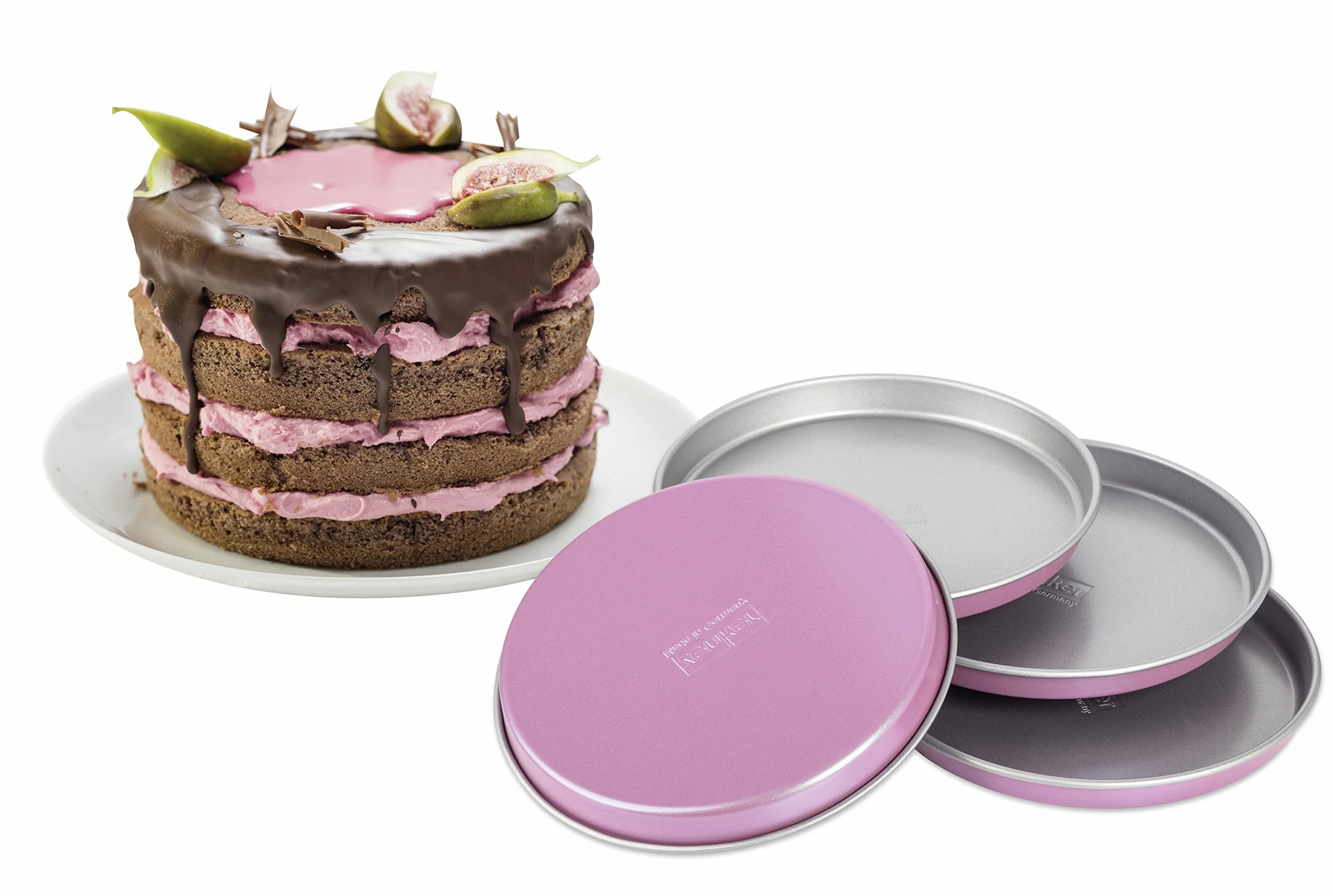 Zenker creative studio zestaw blachy warstwowej, okrągłe formy do pieczenia, blachy do pieczenia z powłoką zapobiegającą przywieraniu, forma do ciasta: Ø 170 mm x 17 mm