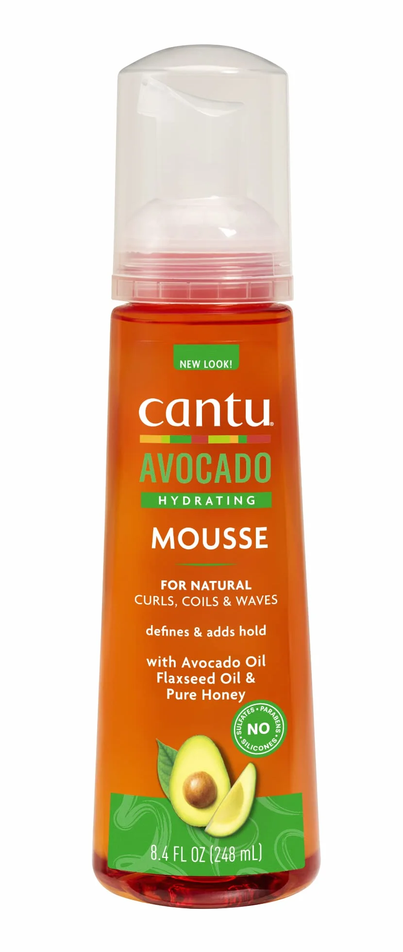 CANTU Nawilżający mus do stylizacji z awokado 248 ml, przezroczysty (opakowanie może się różnić)