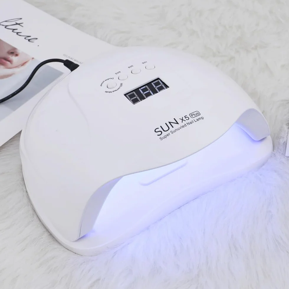 Retoo Lampa UV LED do paznokci 80 W, suszarka do paznokci żelowych, wyświetlacz LCD, narzędzie do utwardzania paznokci, utwardzarka do utwardzania, lampa żelowa do domu i studia paznokci, odpowiednia