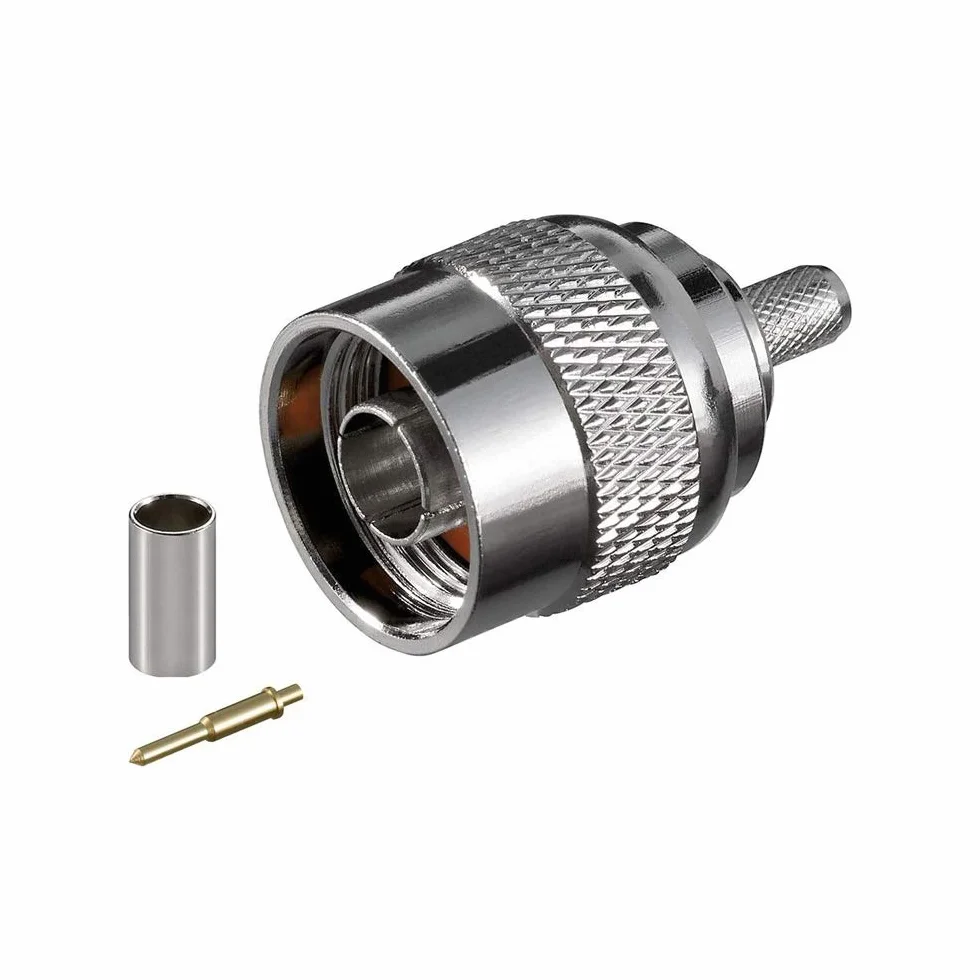 Goobay 11361 N wtyczka zaciskowa ze złotym pinem do kabli RG 58, średnica: 5,2 mm