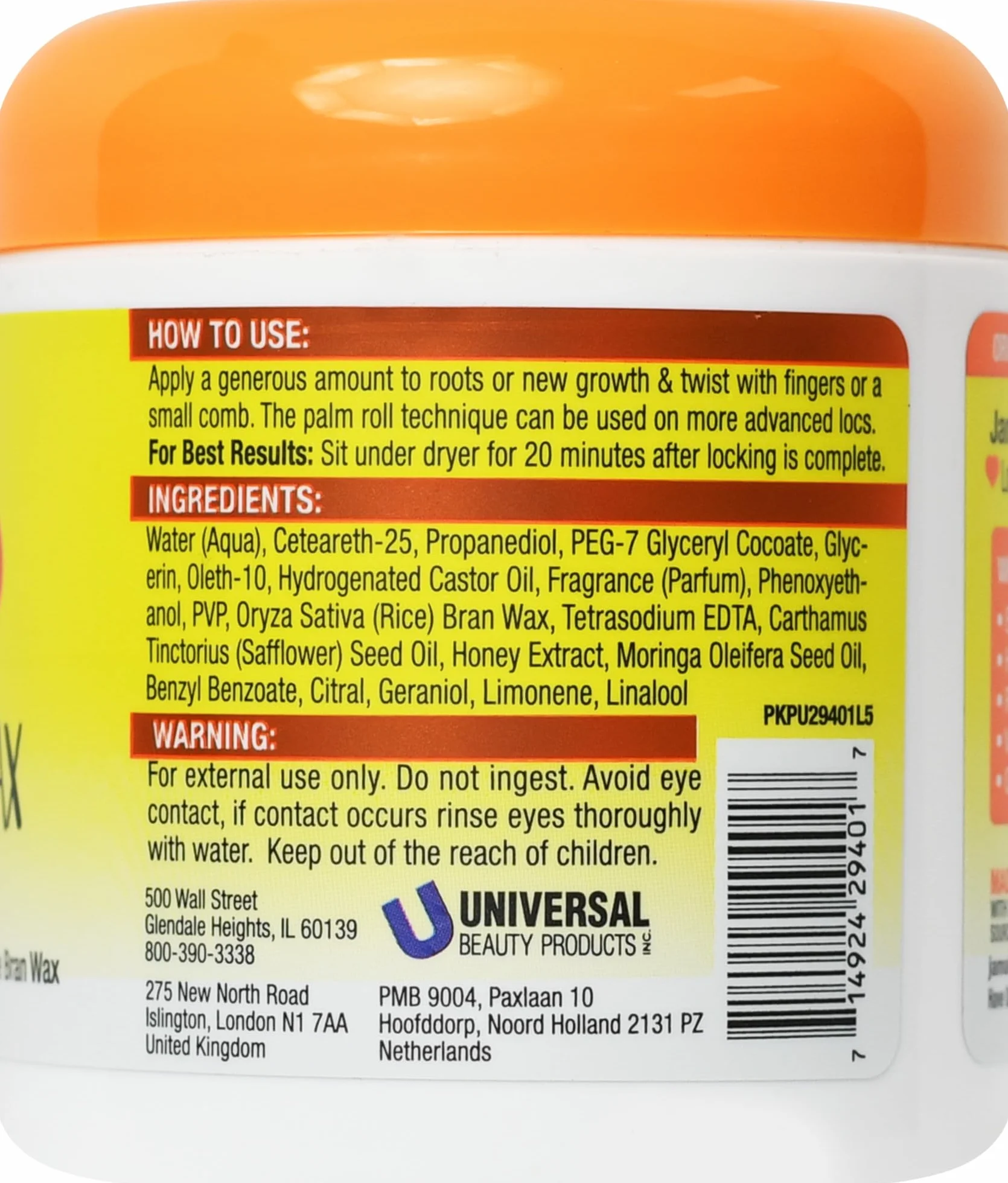 Jamaican Mango & Lime Locking Firm Wax Resistant Formula 155 g