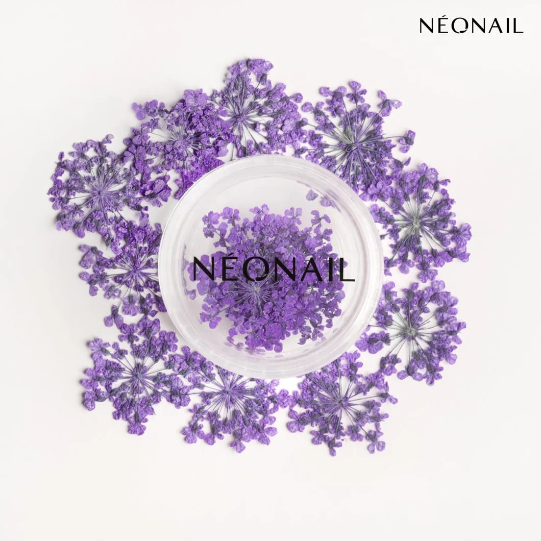 NEONAIL Zestaw ozdób do paznokci - kwiaty - 3 kolory - Navy, Violet, Turquoise