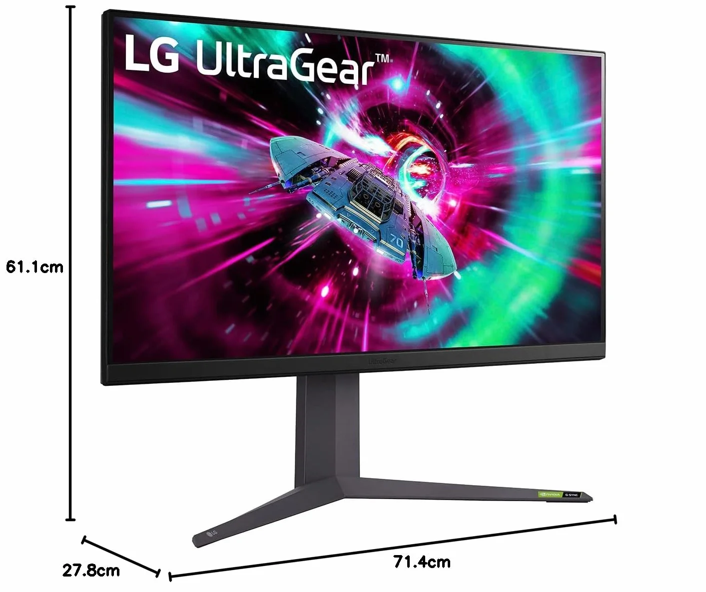 LG Electronics 32GR93U-B.AEU Ultragear™ UWQHD monitor gamingowy 32", 3840 x 2160, 16:9, 1 ms GtG, 144 Hz, DCI-P3 95%, HDR10, kompatybilny z NVIDIA® G-SYNC®, AMD FreeSync™ Premium, czarny